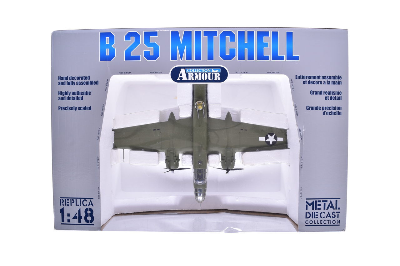 7622 - Armour Collection / Franklin Mint 1:48 USAF B25 Mitchell Diecast Plane thumbnail