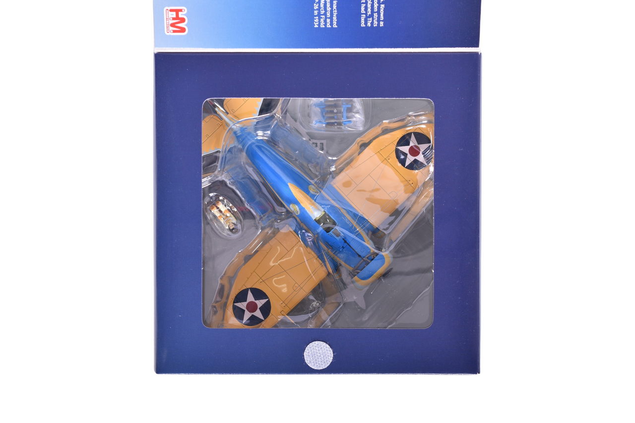 7629 - Hobby Master 1:48 Boeing P-26A Peashooter USAAF Diecast Military Plane - NIB thumbnail