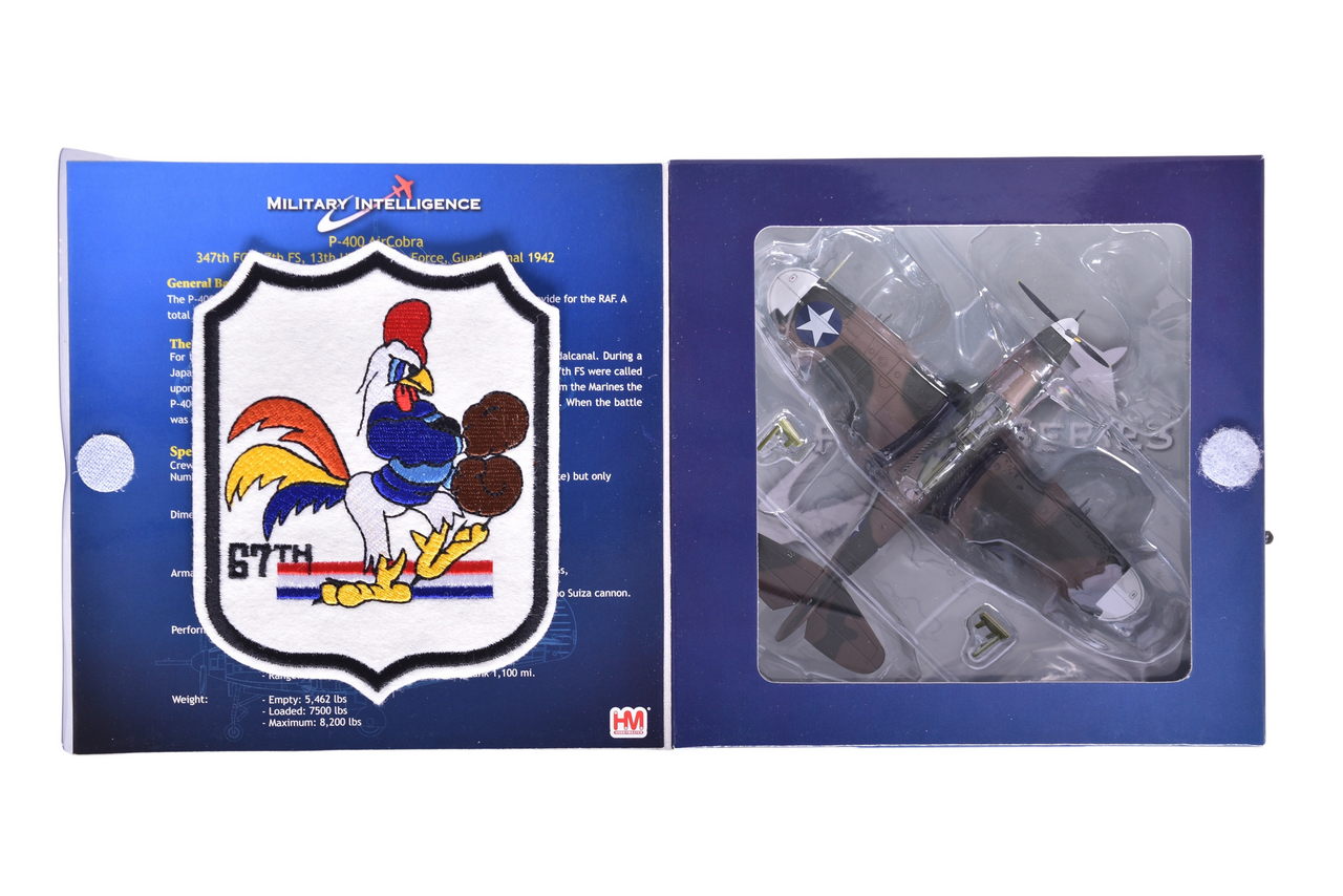7631 - Hobby Master 1:72 P-400 AirCobra US Army Air Force Diecast Military Plane - NIB thumbnail