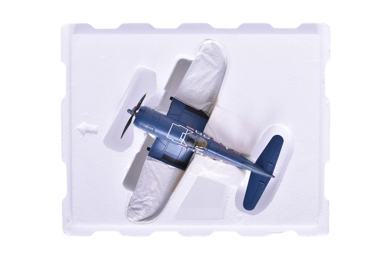 7655 - Franklin Mint Armour Collection 98024 F4U Corsair US Navy Diecast WWII Aces Military Plane thumbnail