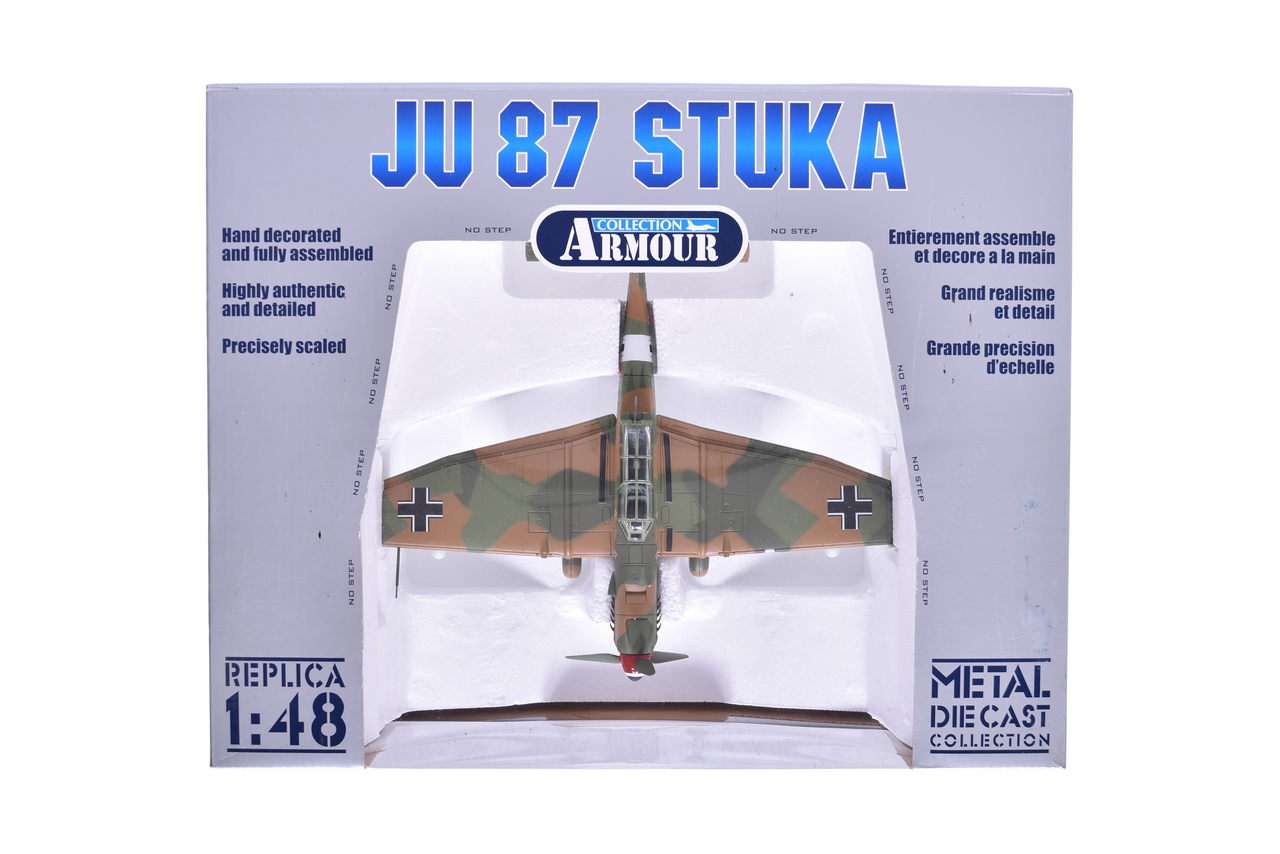 7665 - Franklin Mint Armour Collection 98134 JU-87 Stuka B2 Diecast WWII German Air Force Plane thumbnail