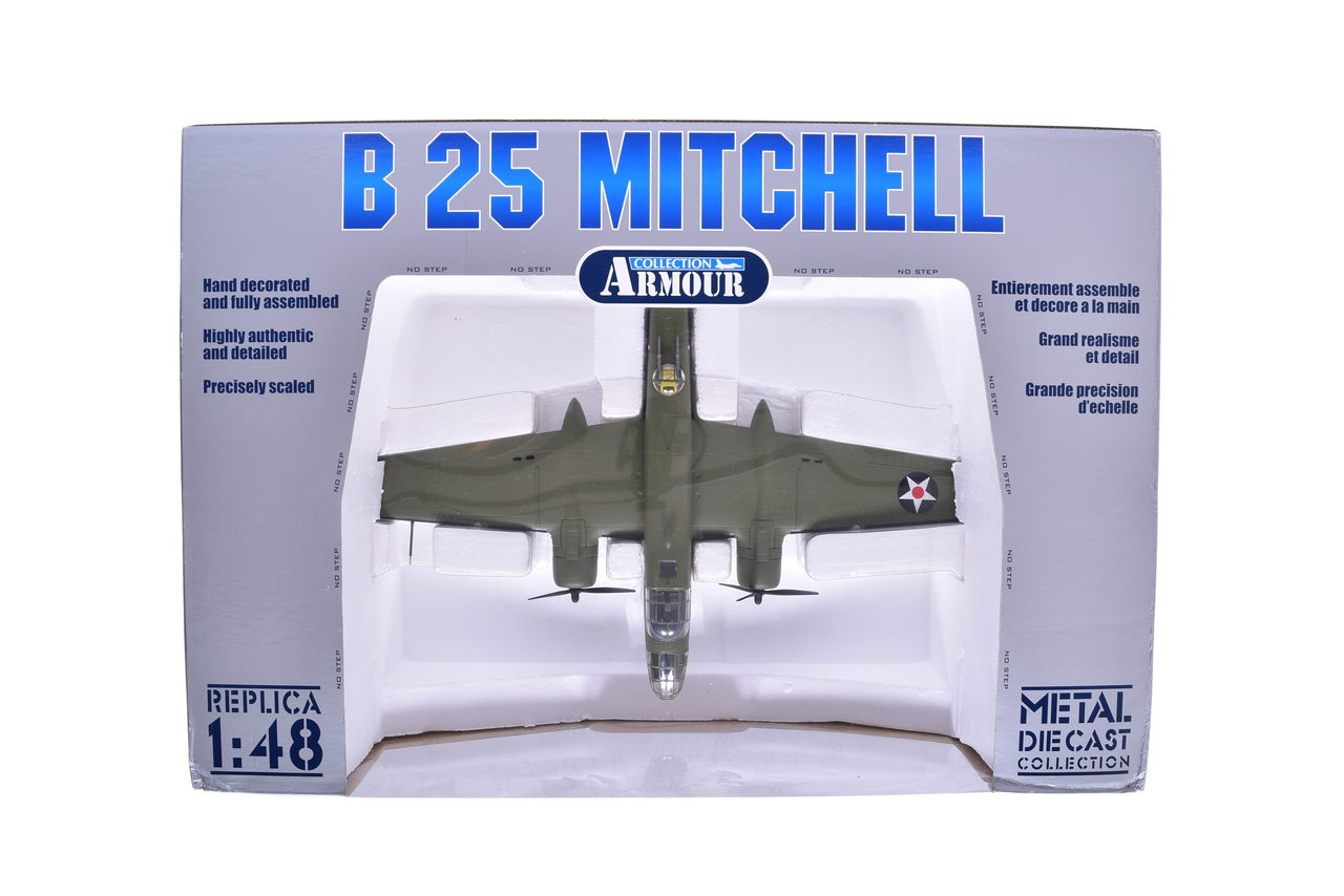 7671 - Franklin Mint Armour Collection B11B316 B25 Mitchell Diecast USAF WWII Aces Plane thumbnail