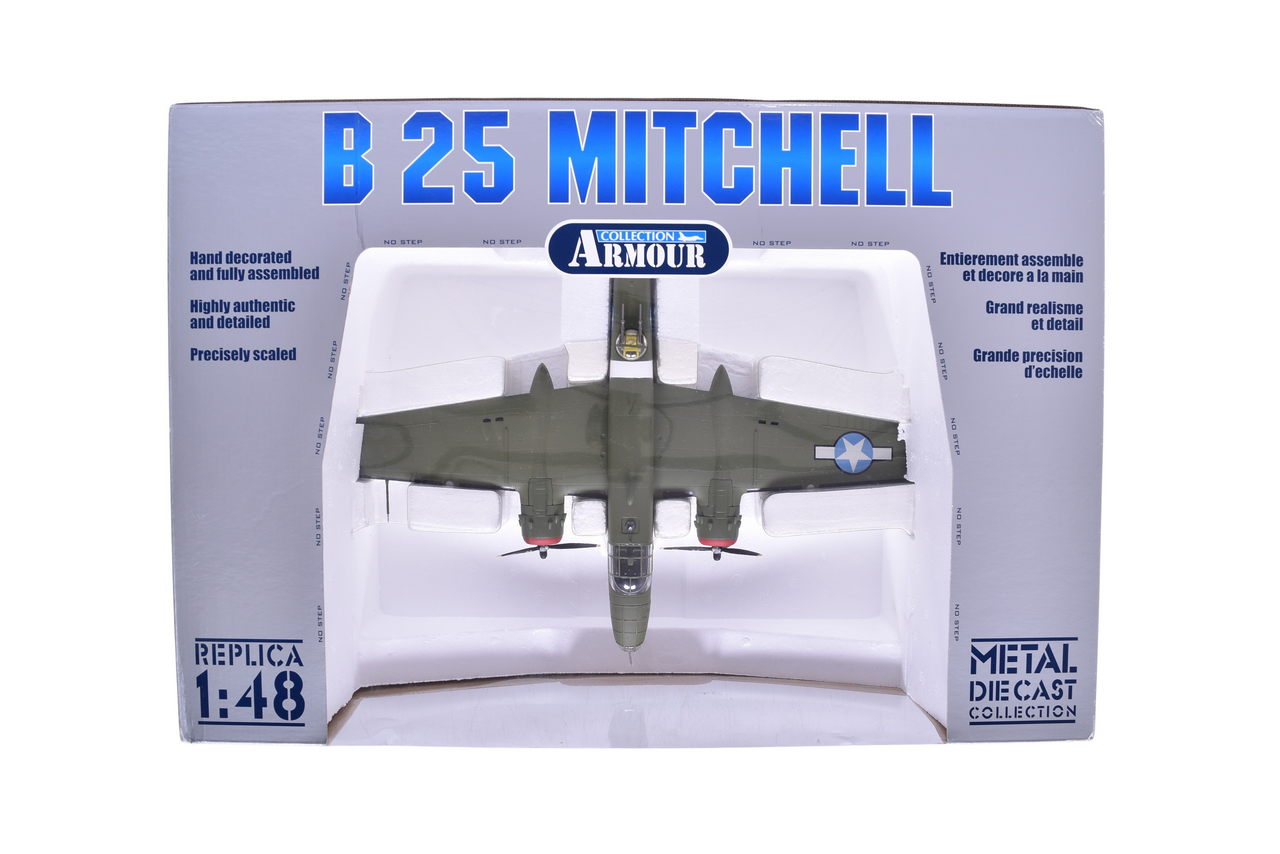 7673 - Franklin Mint Armour Collection B11B317 B25 Mitchell Diecast USAF WWII Plane - NIB thumbnail
