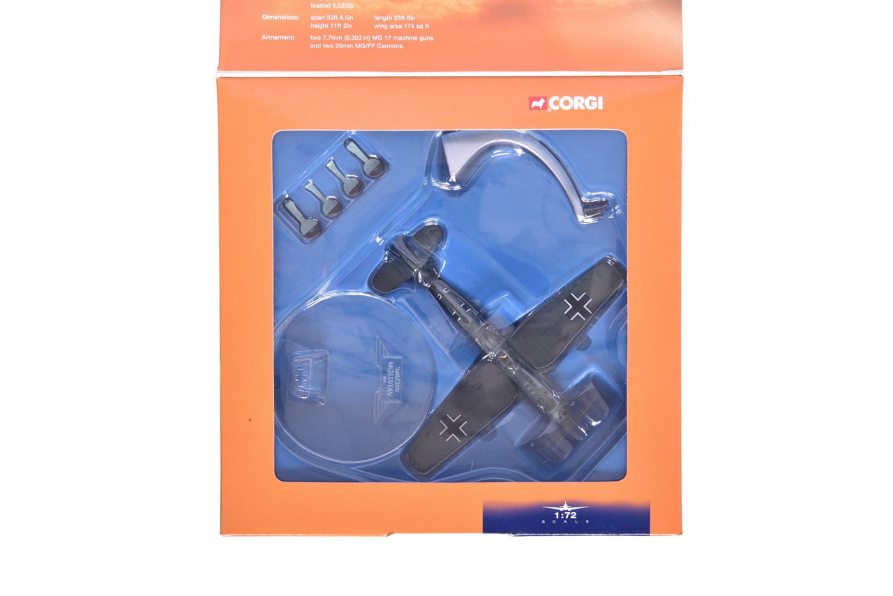 7676 - Corgi 1:72 Messerschmitt 109E 7.JG51 Werner Molders Diecast Flying Aces Military Plane thumbnail