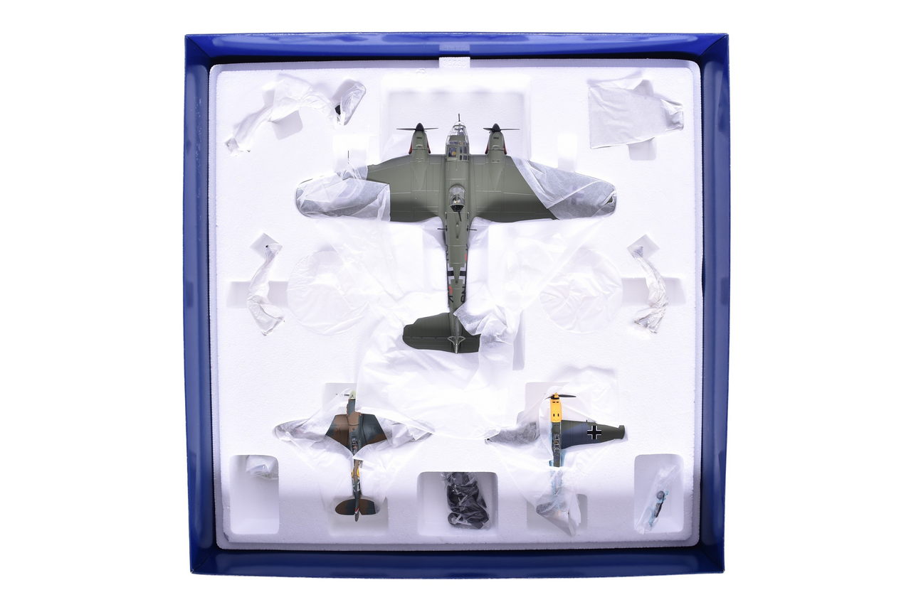 7681 - Corgi 1:72 AA99127 WWII Blitz Set - Heinkel, Messerschmitt, Spitfire Diecast Military Planes thumbnail