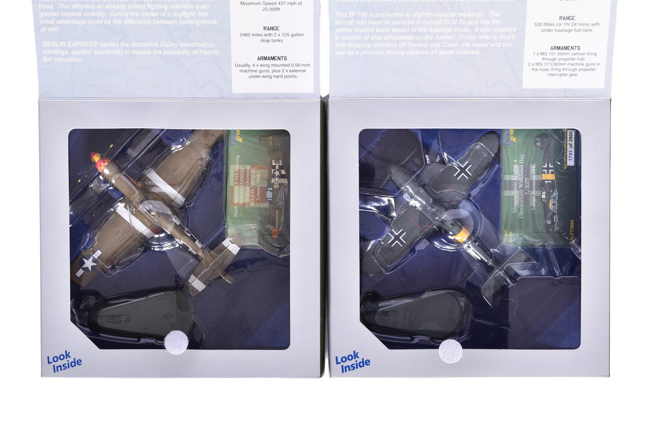 7684 - Pair of Gemini Aces 1:72 P-51B Mustang & Messerschmitt Bf 109F-4 Diecast WWII Planes - NIB thumbnail