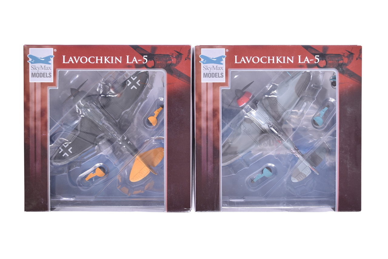 7704 - Pair of SkyMax 1:72 Lavochkin La-5FM Diecast WWII Military Planes - NIB thumbnail