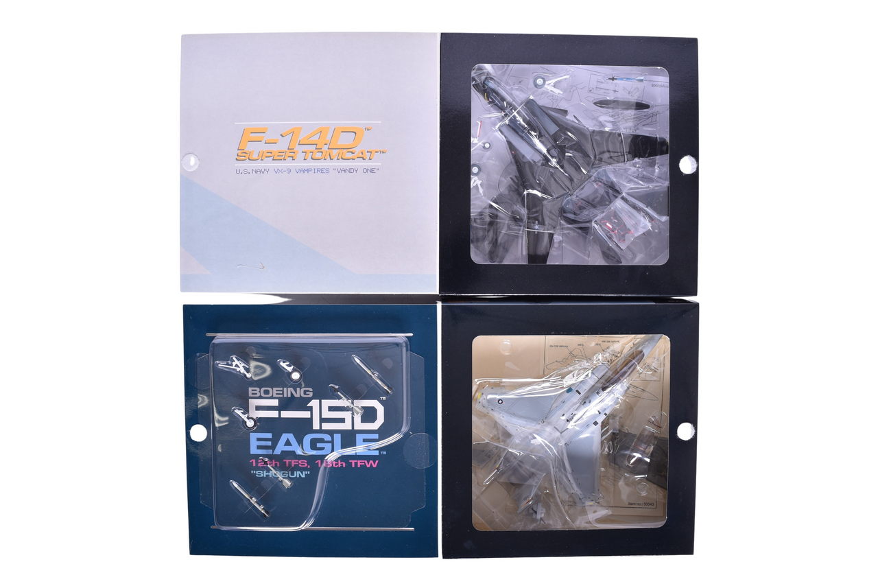 7712 - Pair of Dragon Wings 1:72 Warbirds F-14D Super Tomcat and F-15D Eagle Diecast Military Jet Planes thumbnail