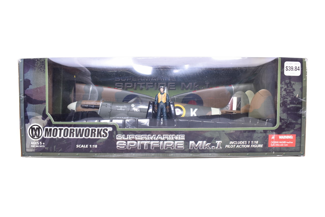 7722 - Motorworks / 21 Century Toys 1:18 Supermarine Spitfire MK. I Model Plane thumbnail