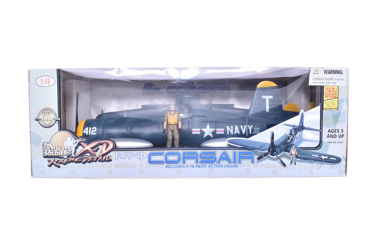 7723 - The Ultimate Soldier / 21 Century Toys 1:18 WWII F4Y-1D Corsair Model Plane thumbnail