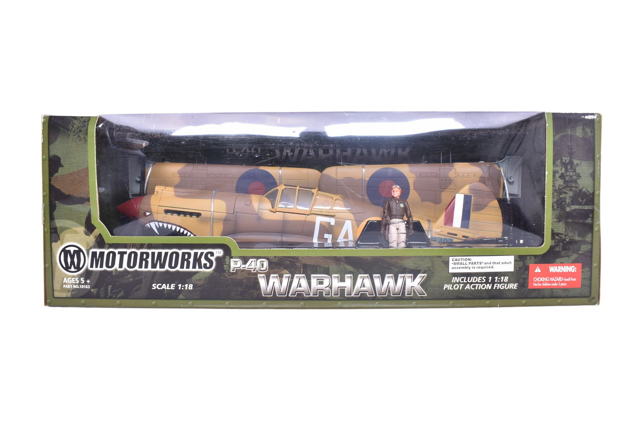 7724 - Motorworks / 21 Century Toys 1:18 P-40 Warhawk Model Plane thumbnail