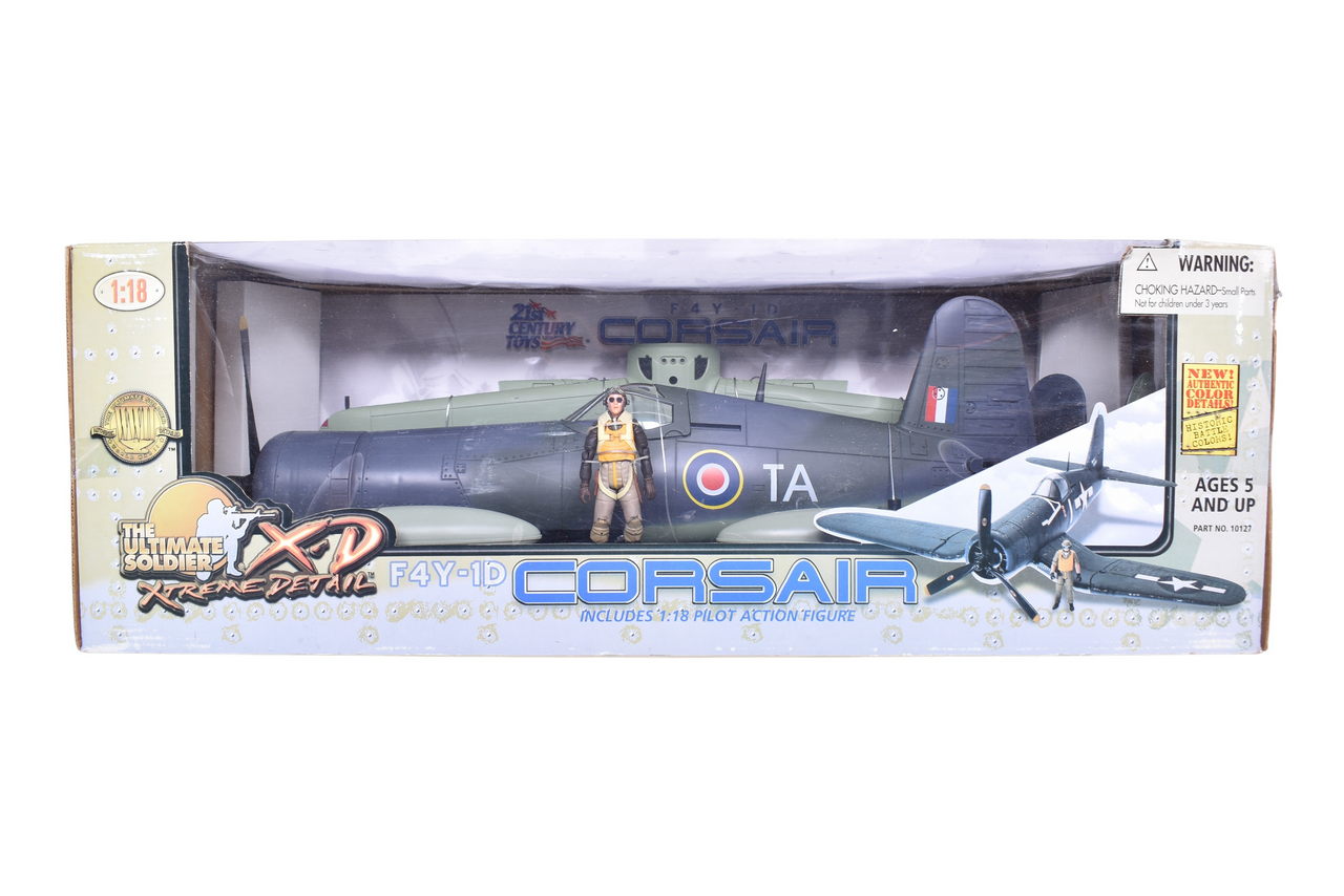 7725 - The Ultimate Soldier / 21 Century Toys 1:18 WWII F4Y-1D Corsair Model Plane thumbnail