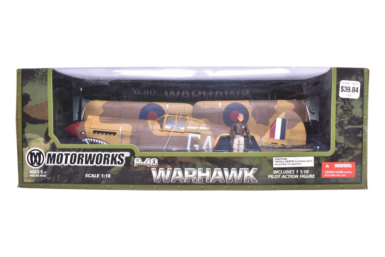 7726 - Motorworks / 21 Century Toys 1:18 P-40 Warhawk Model Plane thumbnail