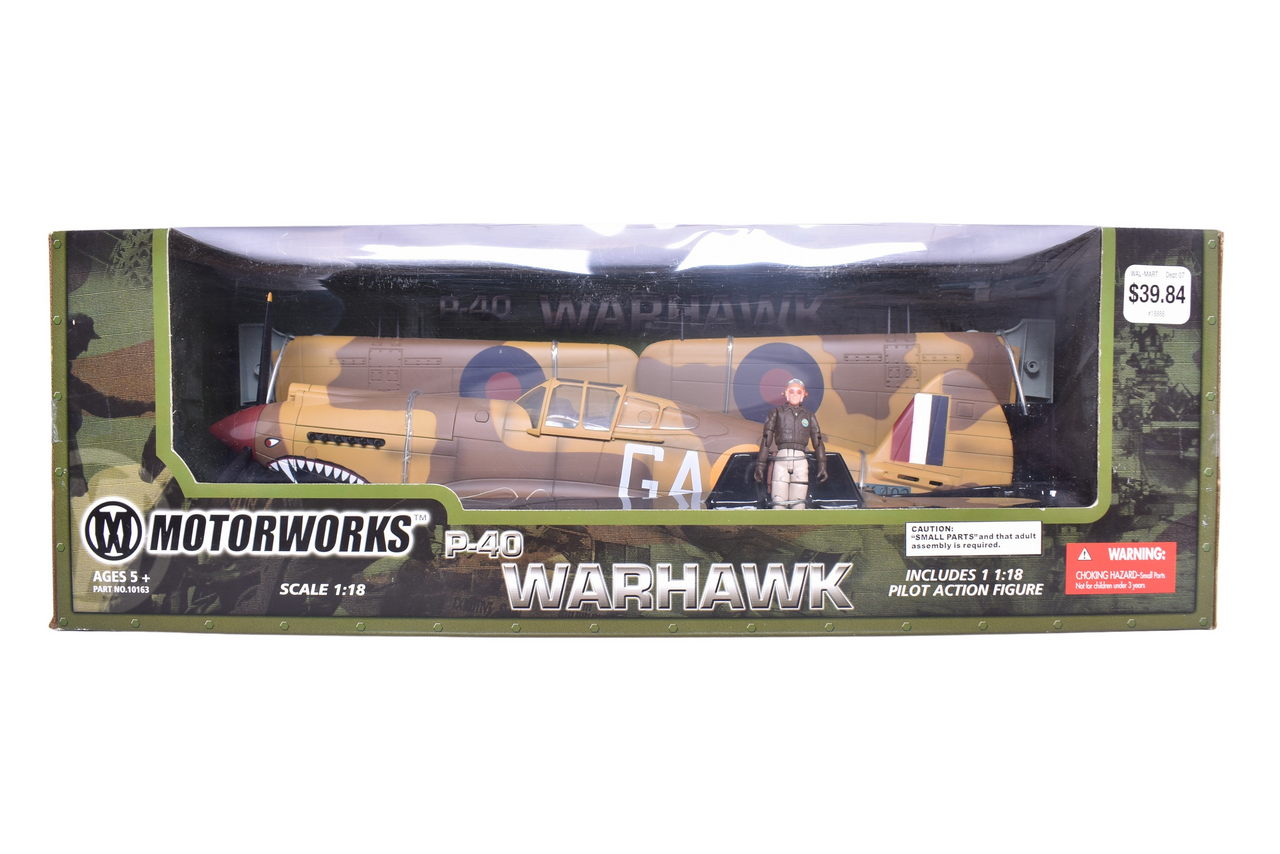 7728 - Motorworks / 21 Century Toys 1:18 P-40 Warhawk Model Plane thumbnail