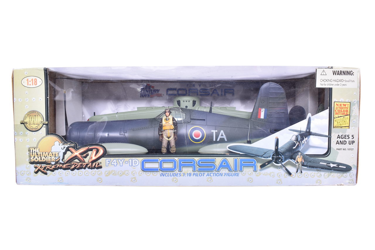 7729 - The Ultimate Soldier / 21 Century Toys 1:18 WWII F4Y-1D Corsair Model Plane thumbnail