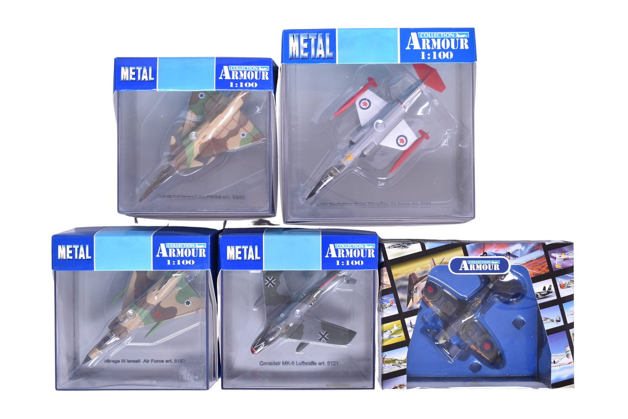 7735 - Five Armour Collection / Franklin Mint 1:100 UK, Canadian, German and Israeli Diecast Planes thumbnail
