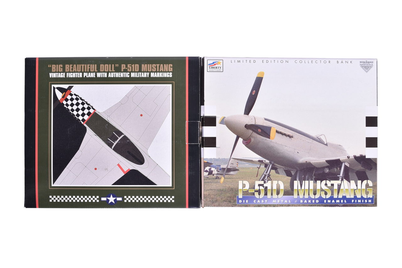 7736 - Pair of SpecCast P-51D Mustang Diecast Coin Banks thumbnail