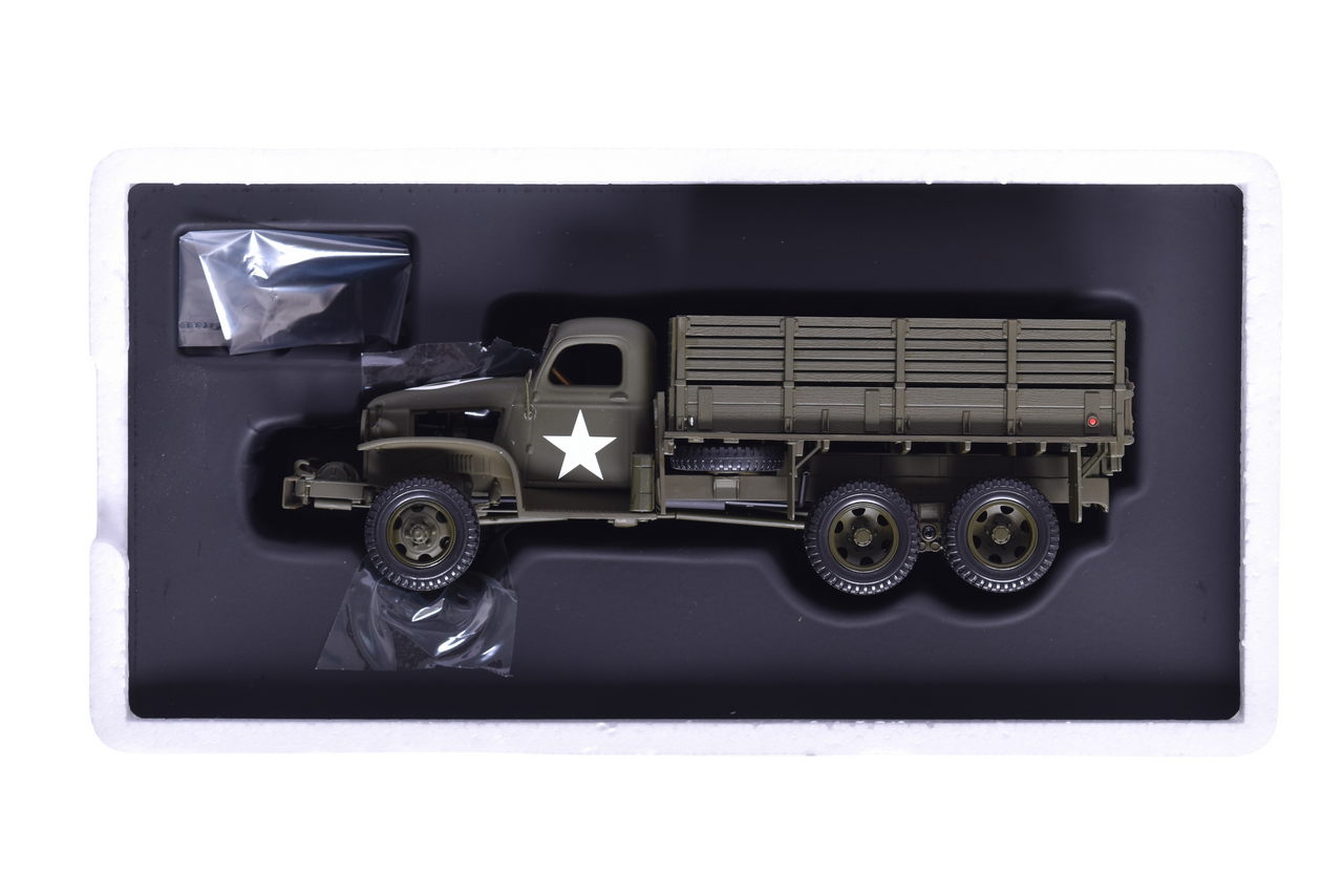 7805 - Minichamps 1:35 GMC CCKW 353 B2 Flatbed Truck 1943 Diecast WWII Military Vehicle thumbnail