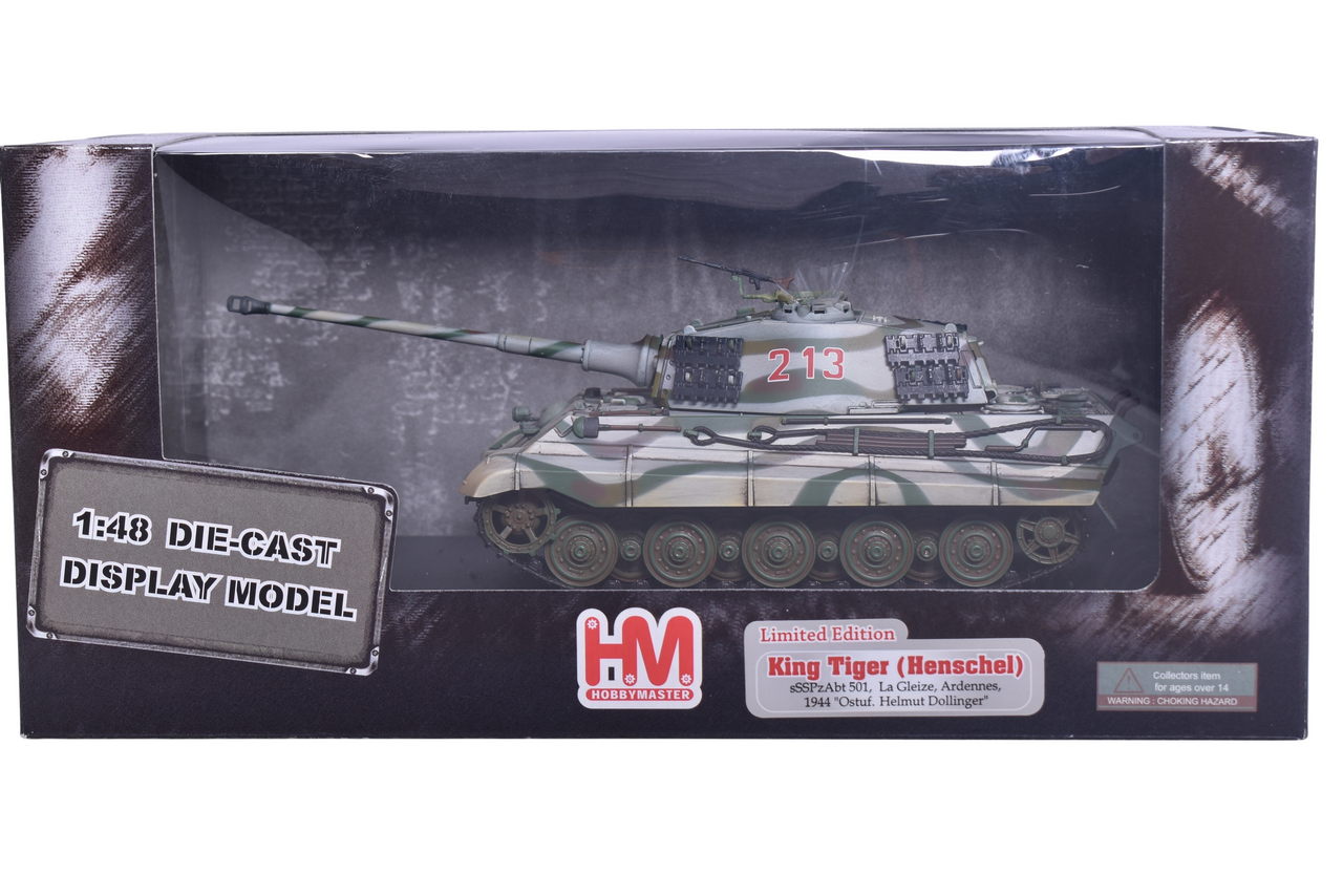 7817 - Hobby Master 1:48 King Tiger (Henschel) Diecast WWII Military Tank - Limited Edition NIB thumbnail