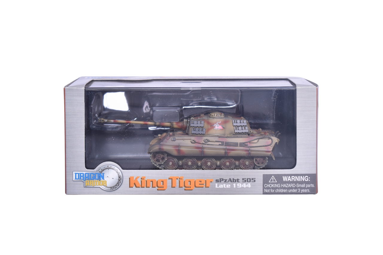 7837 - Dragon Armor 1:72 King Tiger Henschel Turret Diecast WWII Military Tank - NIB thumbnail