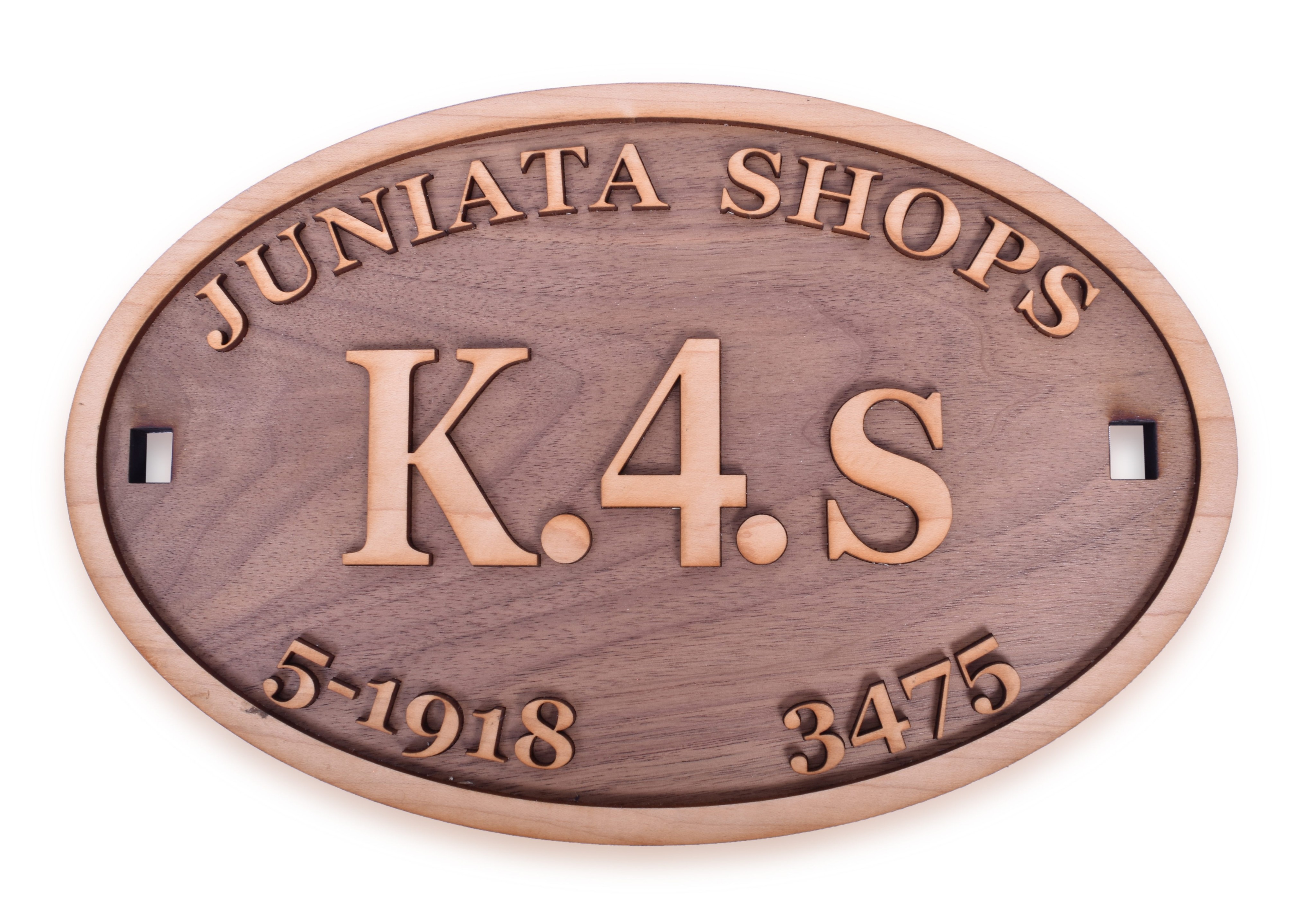 2001 - Pair of Reproduction Pennsylvania K4s Steam locomotive Builder Plates thumbnail