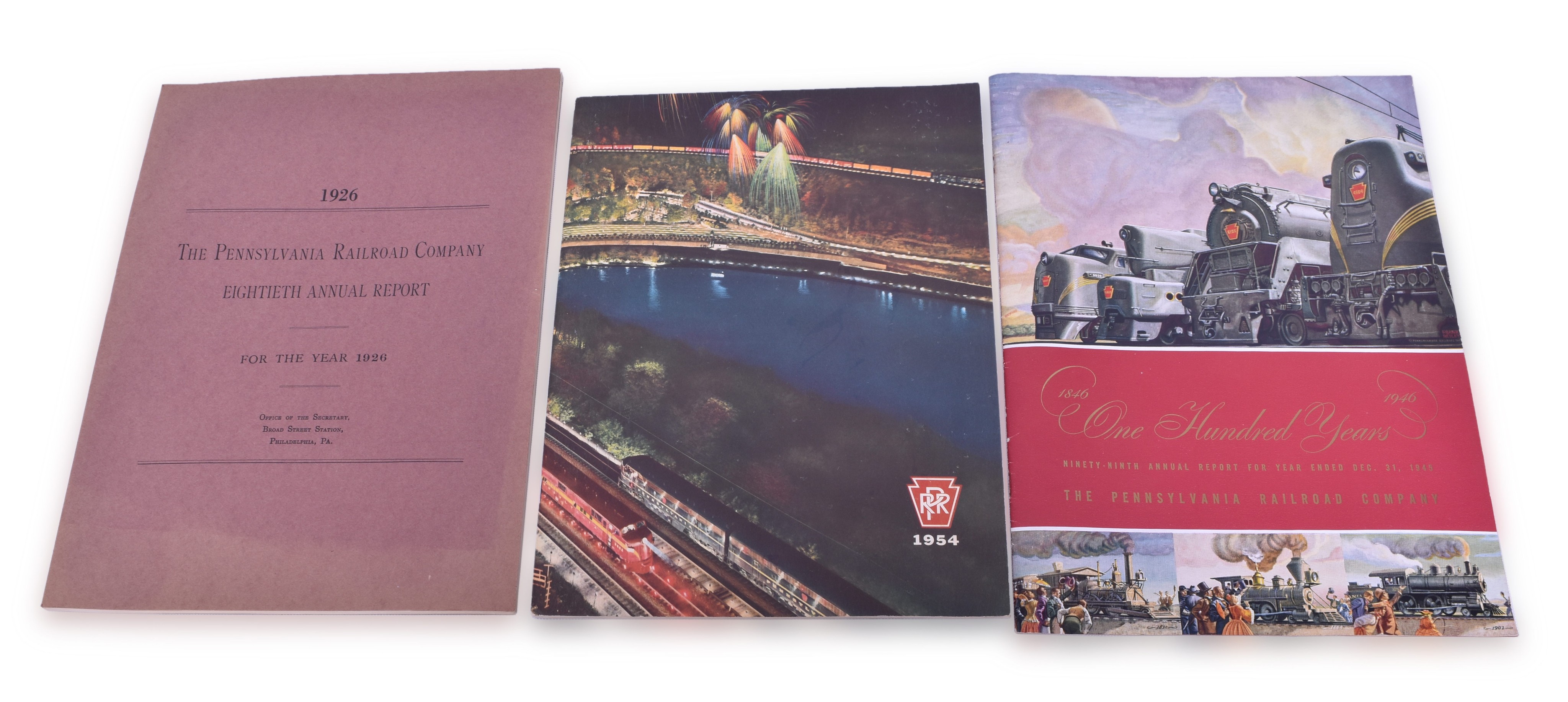 2021 - Three Pennsylvania Railroad Annual Reports 1926, 1945, 1954 thumbnail