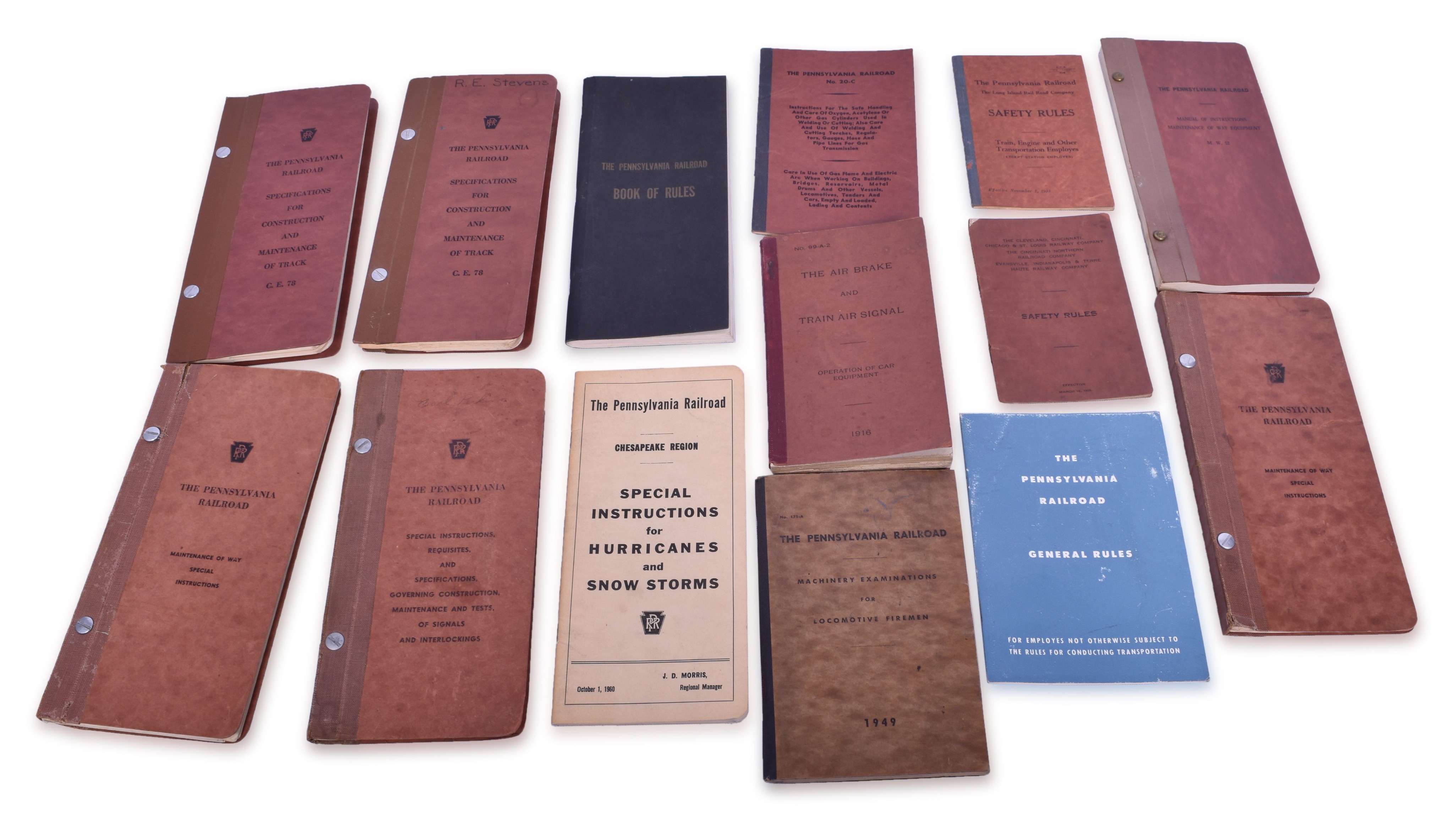 2027 - Fourteen Pennsylvania Railroad Rule and Instruction Books thumbnail