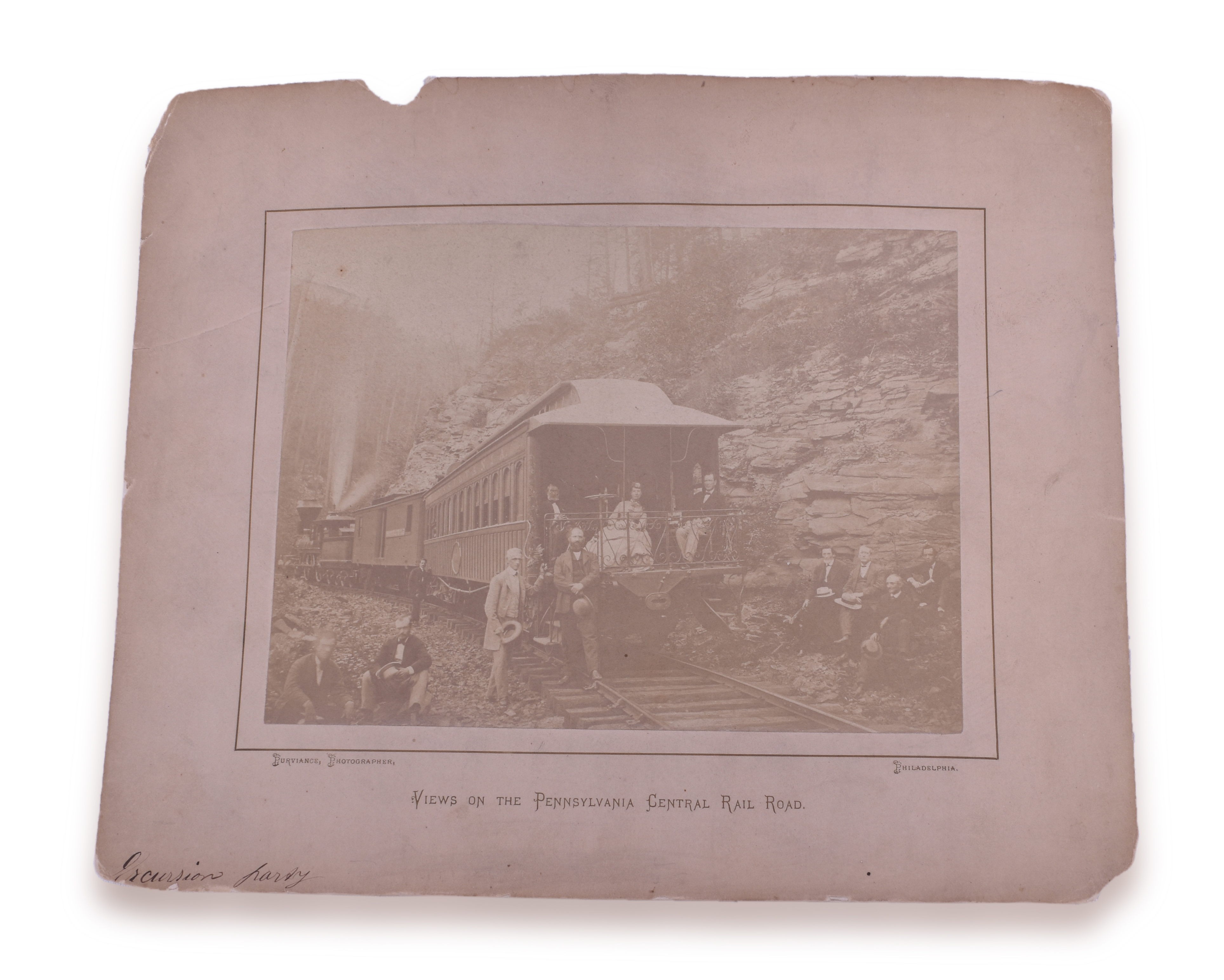 2033 - Pennsylvania Central Railroad 1850-1870 Original Excursion Photograph - W.T. Purviance Photograph thumbnail