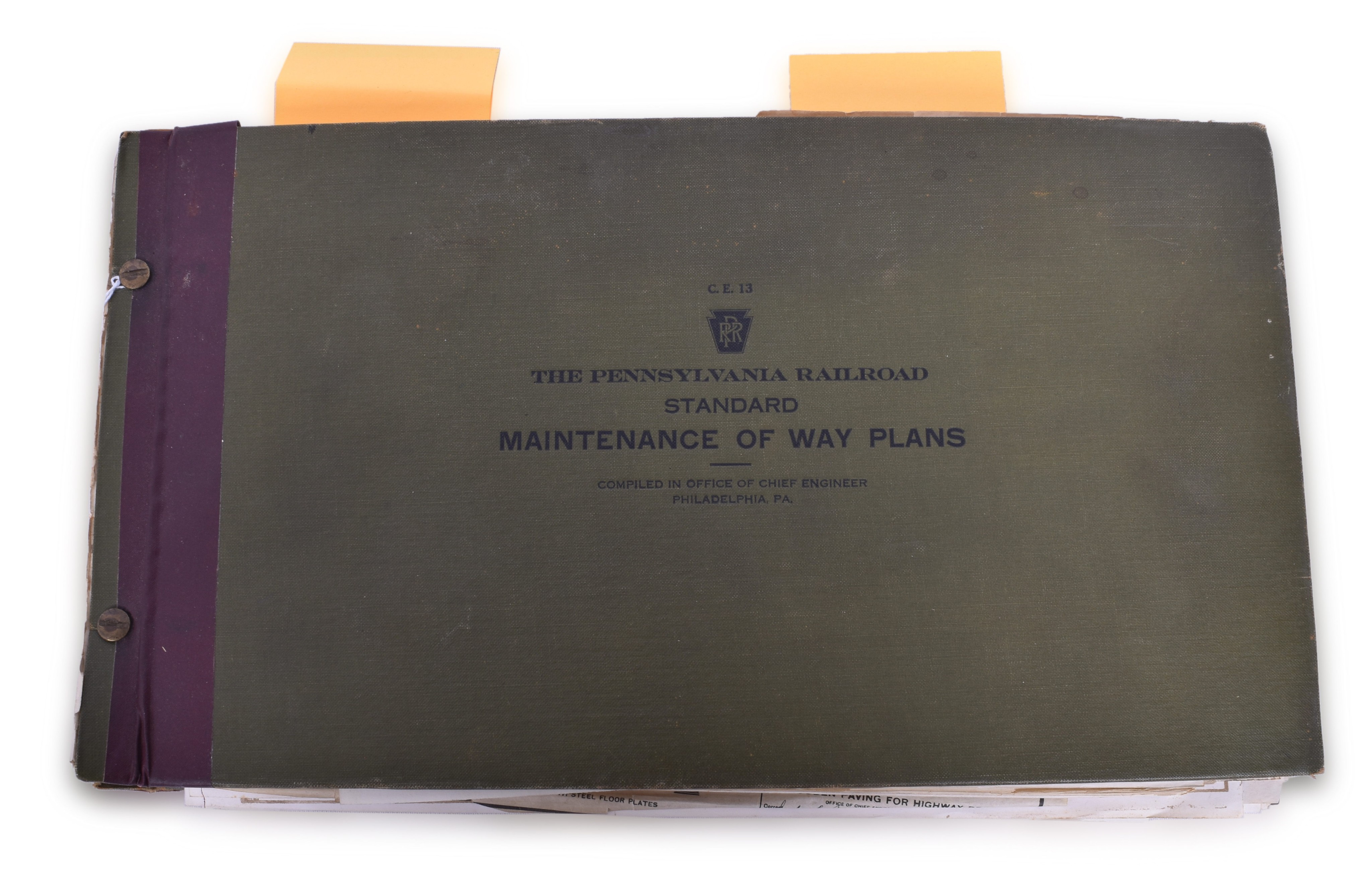 2037 - 1946 Pennsylvania Standard Maintenance of Way Plans Book - Includes Station Signs, Cast Iron Signs, Lettering, etc. thumbnail