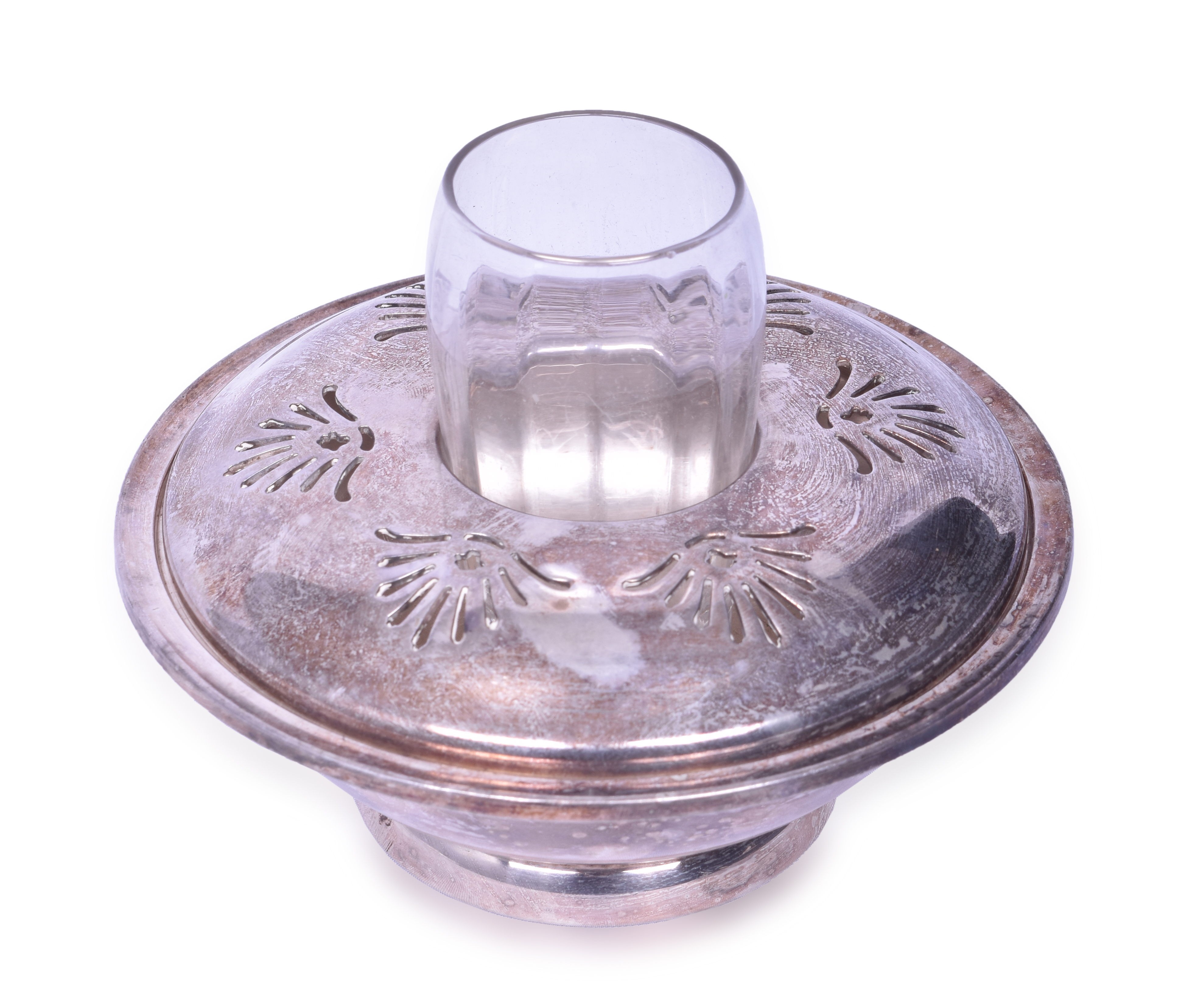 2057 - International Silver CO. Illinois Central R.R. Combination Bowl With Collar & Juice Glass thumbnail