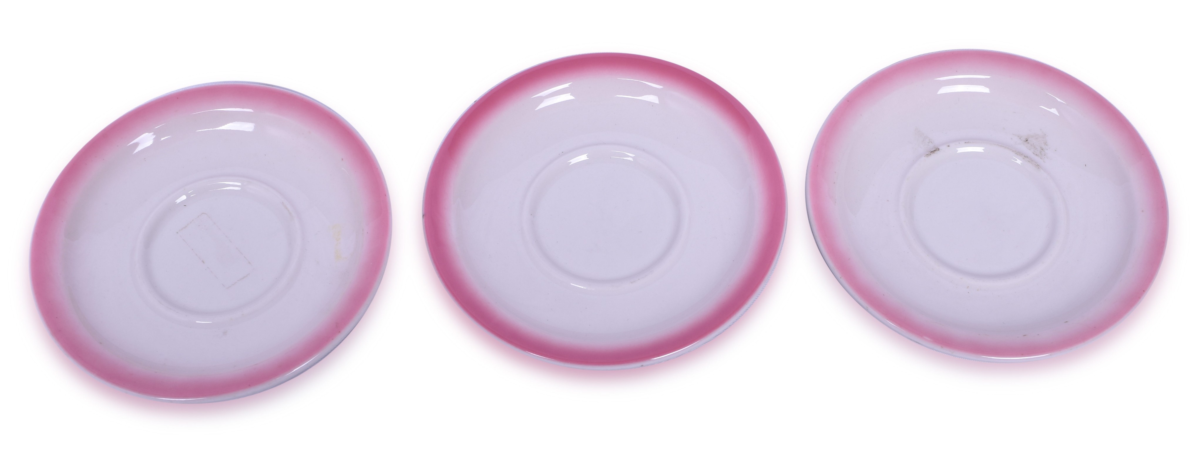 2061 - Syracuse China Gulf Mobile & Ohio Rose Pattern Saucers thumbnail