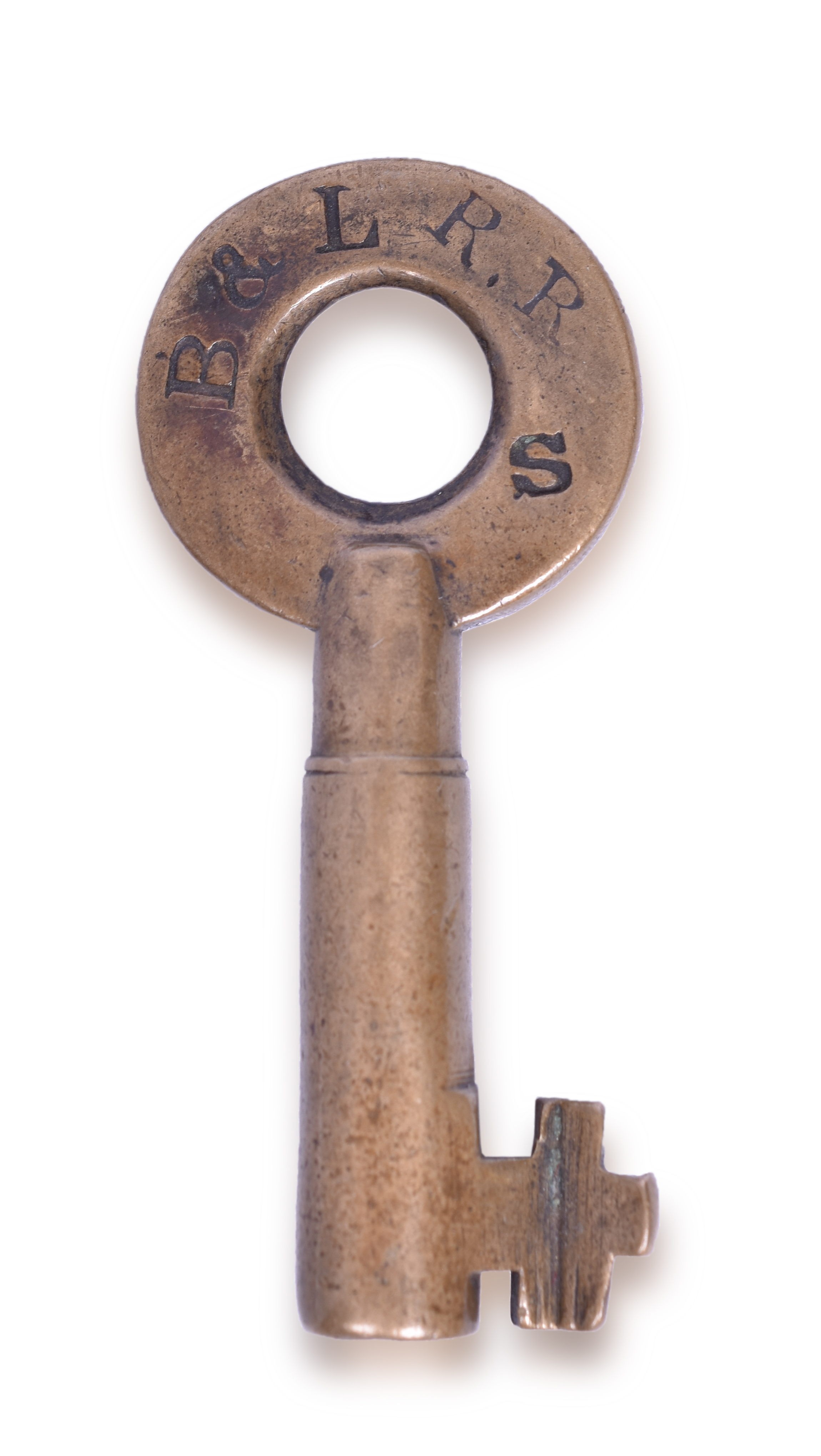 2094 - Boston & Lowell Railroad Brass Sherburn & Co. Switch Key thumbnail