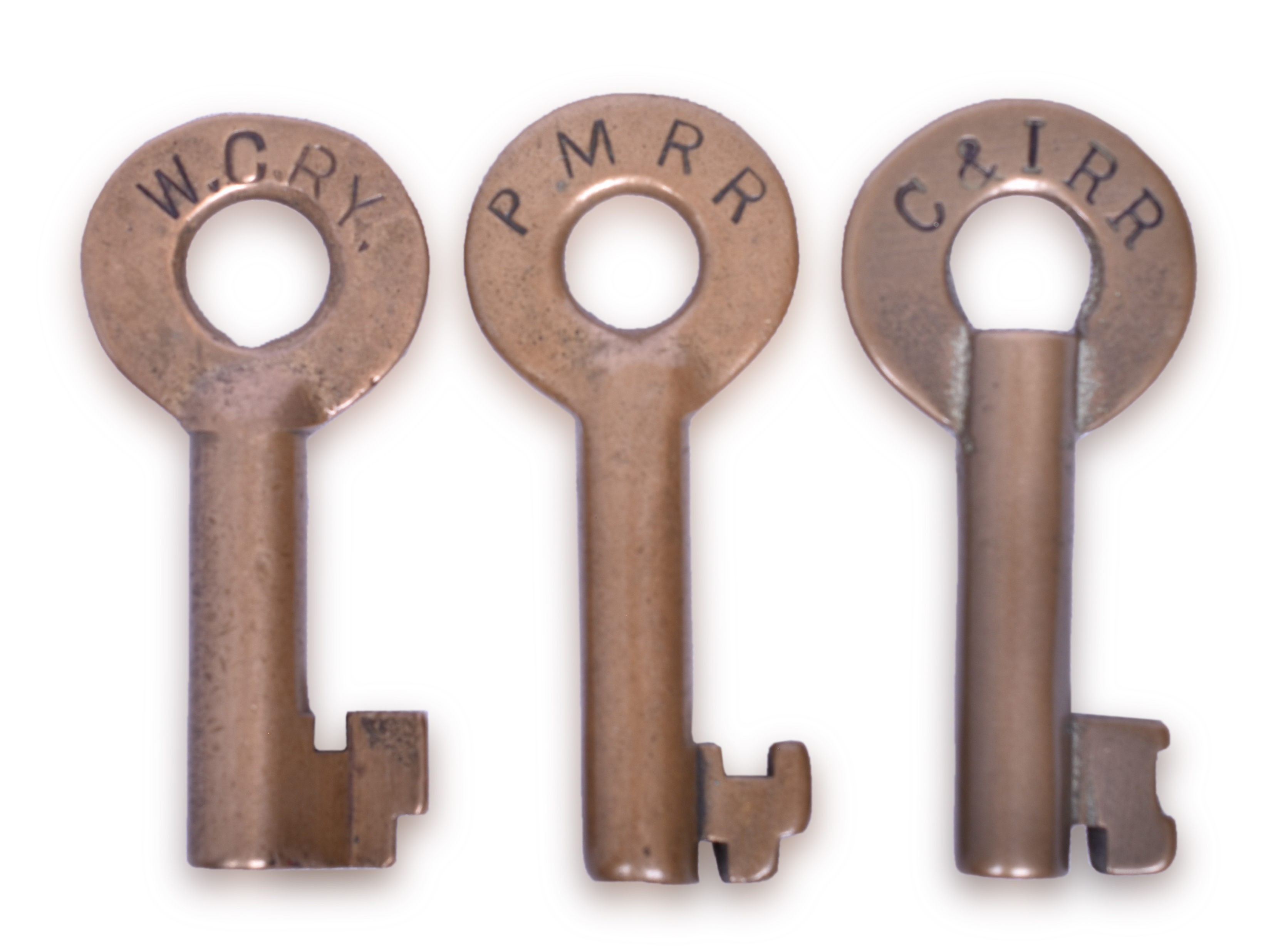 2106 - Three Railroad Keys Cambria & Indiana, Wisconsin Central, Pere Marquette thumbnail