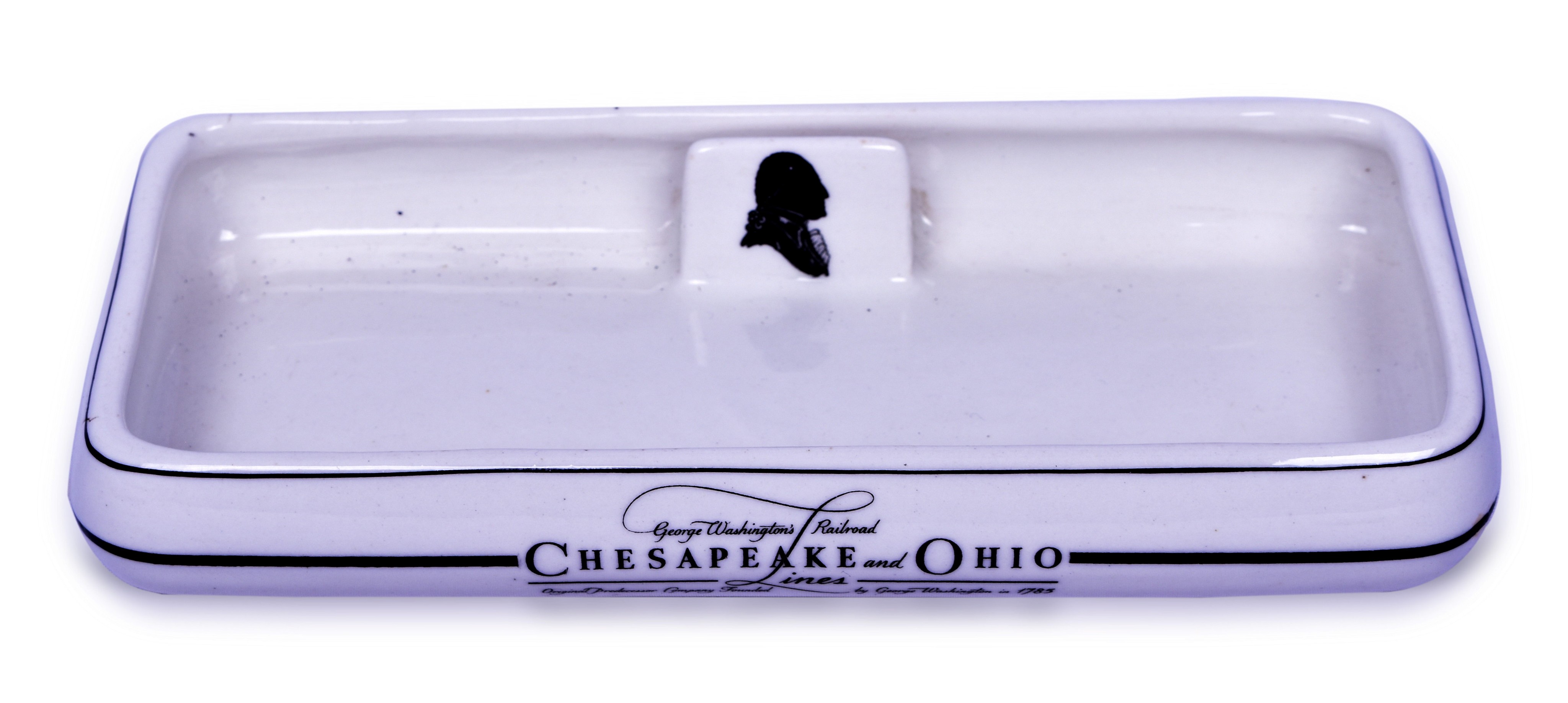 2107 - Buffalo China George Washington Railroad Chesapeake and Ohio Lines Ash Tray thumbnail