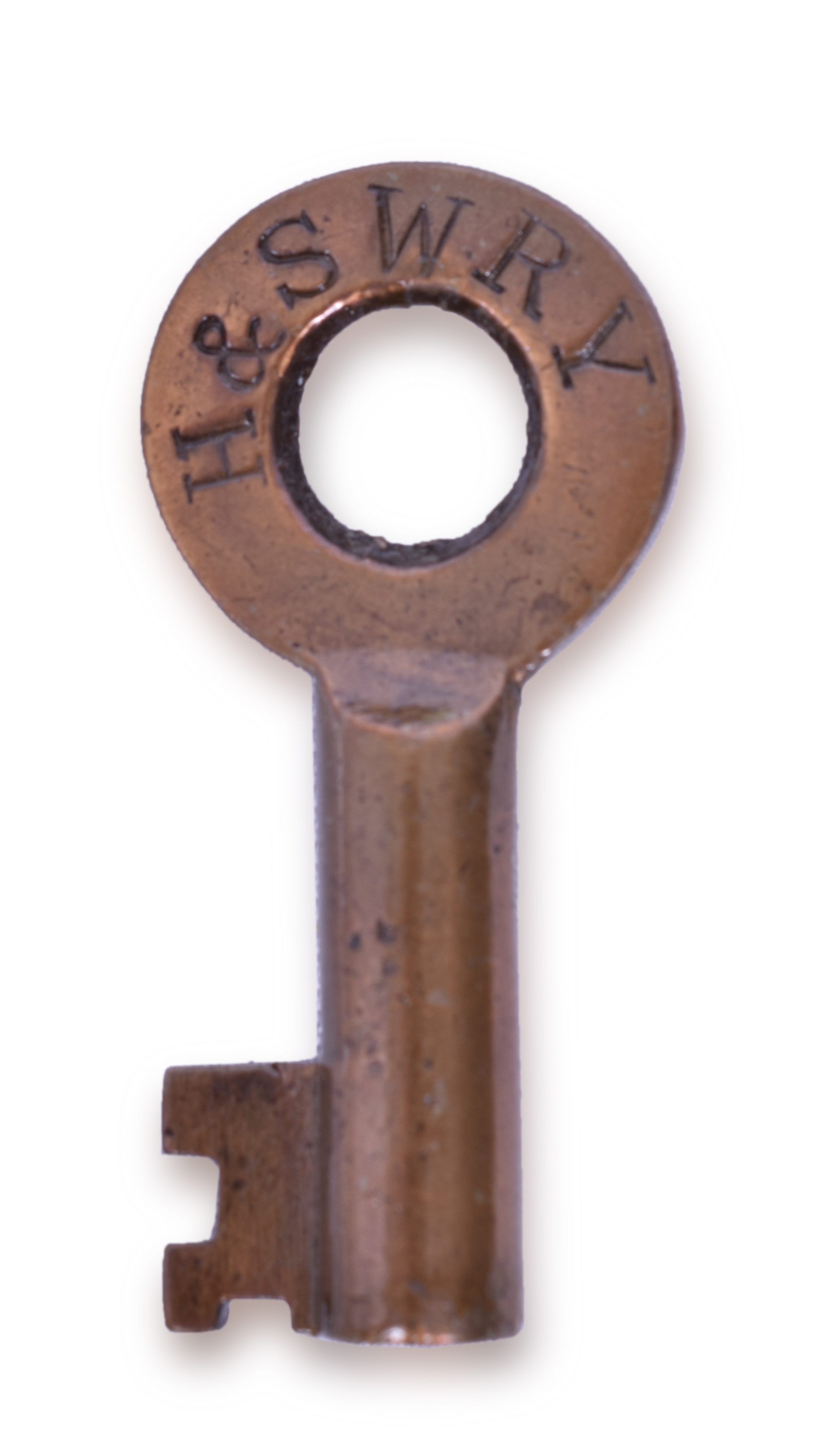 2116 - Halifax & South Western Railway Brass Key - Serif Font thumbnail