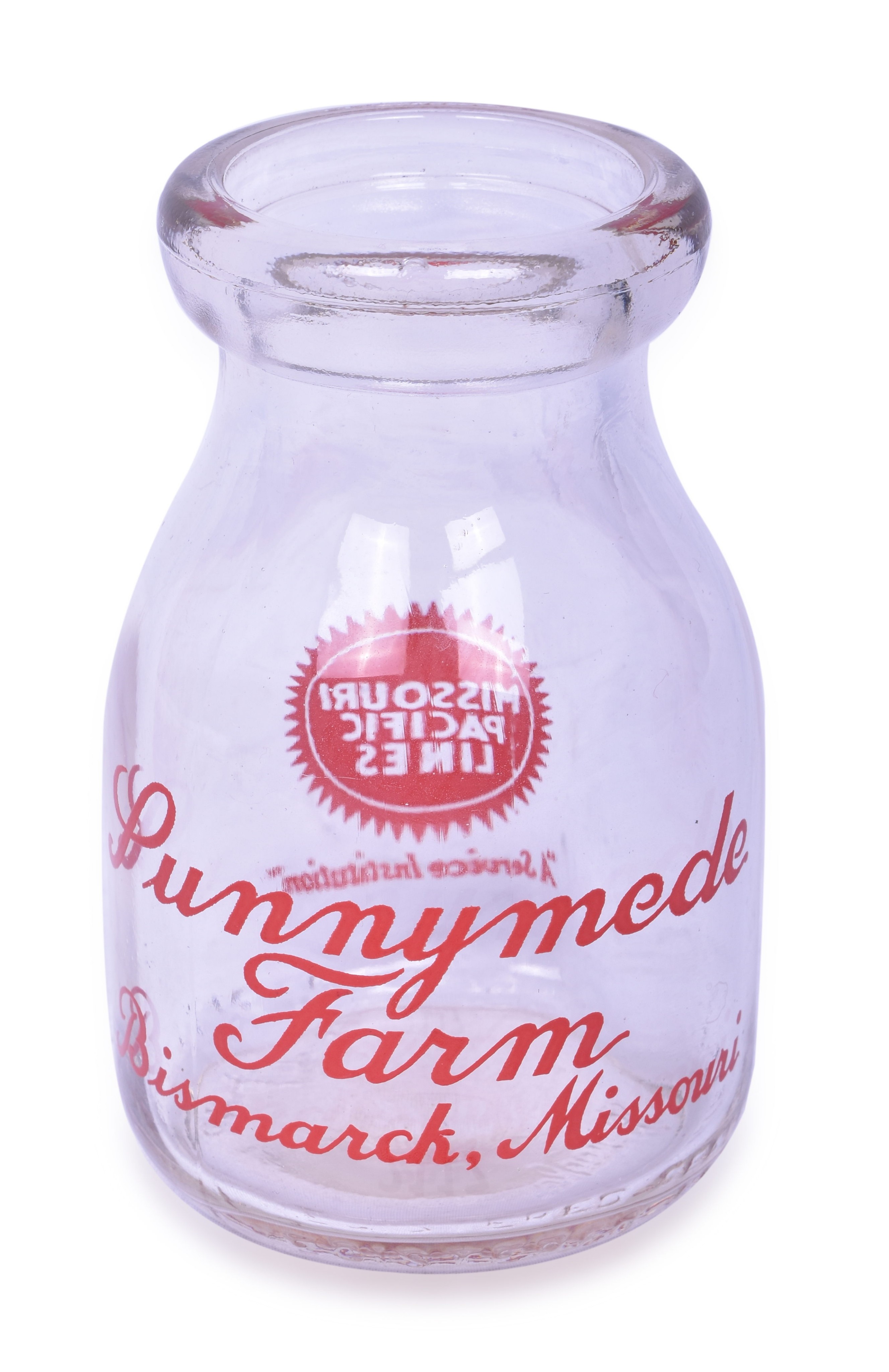 2117 - Duraglass Missouri Pacific Lines Railroad Milk Bottle thumbnail