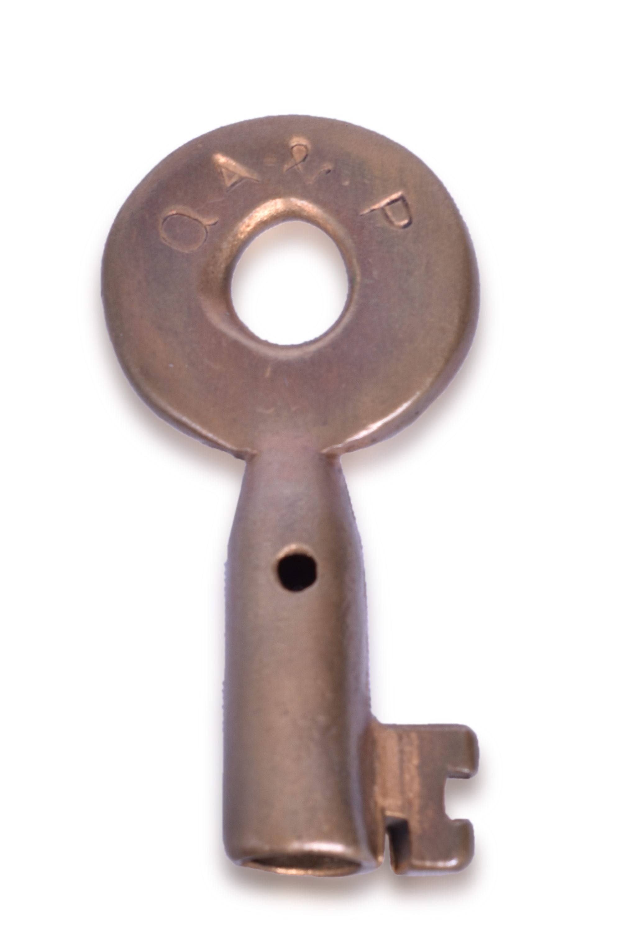 2126 - Quanah, Acme and Pacific Railroad Handlan Brass Key thumbnail