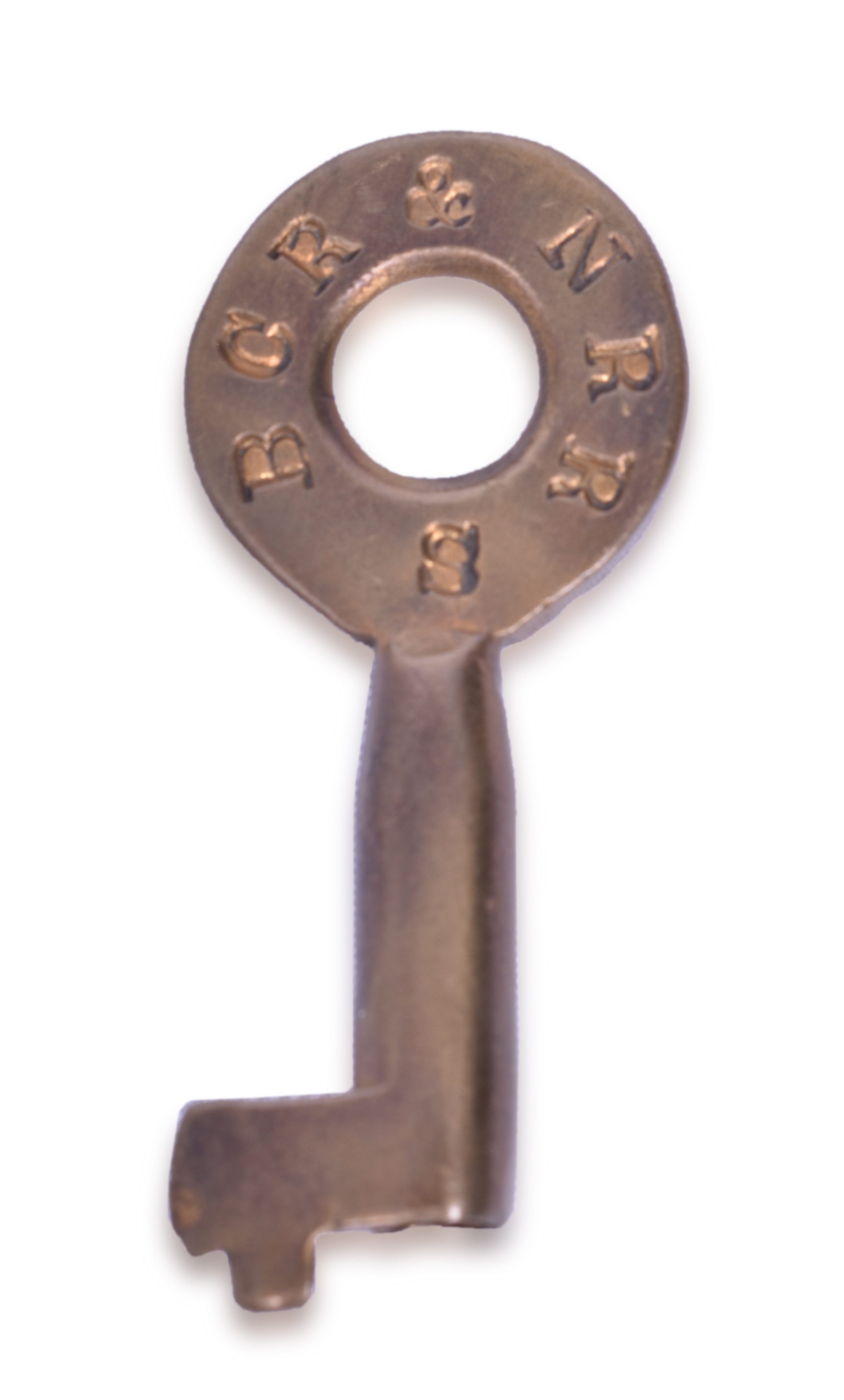 2128 - Burlington, Cedar Rapids and Northern Railroad Brass Switch Key thumbnail