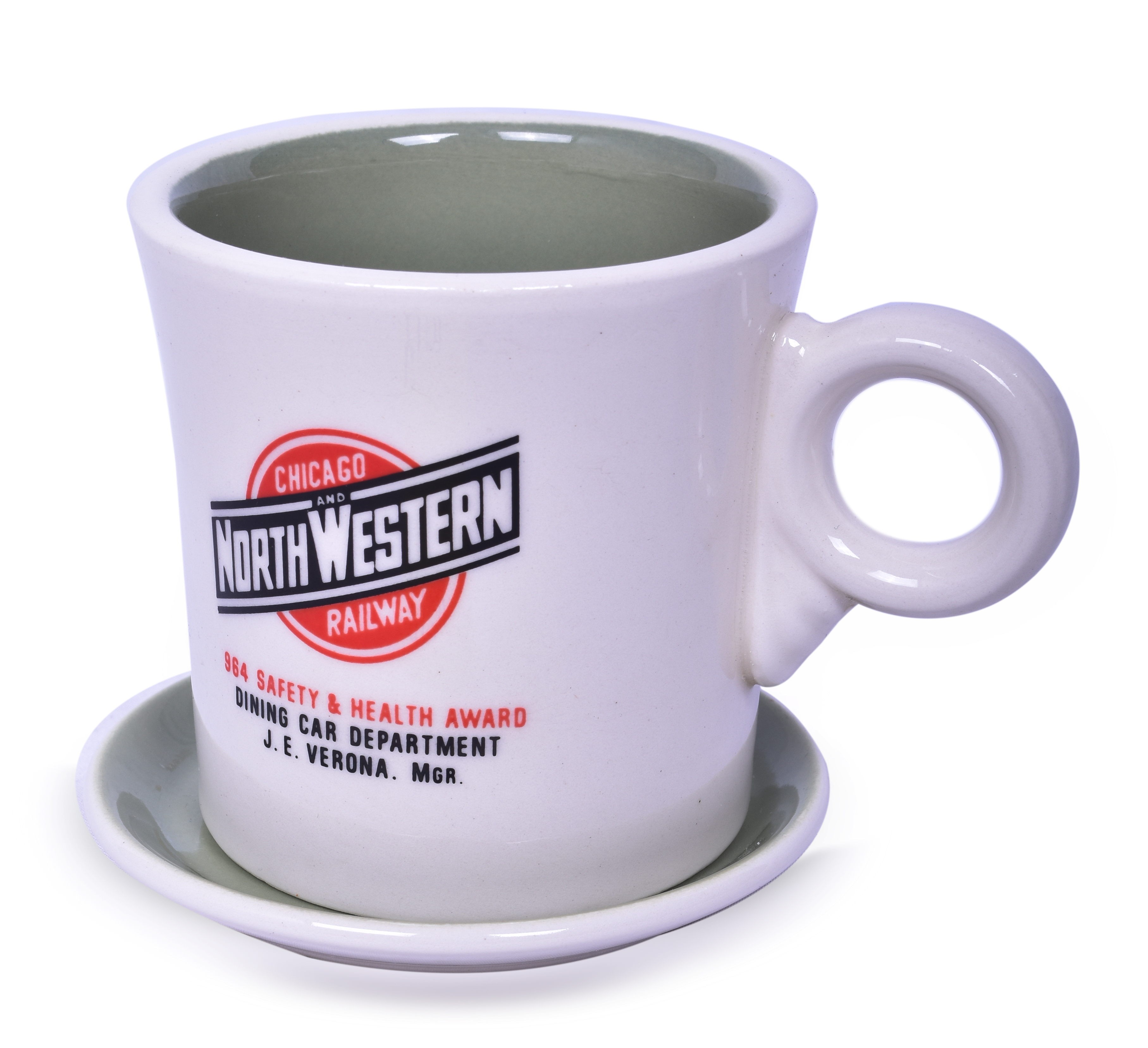 2131 - Chicago & North Western Railway Award Coffee Mug & Saucer. thumbnail