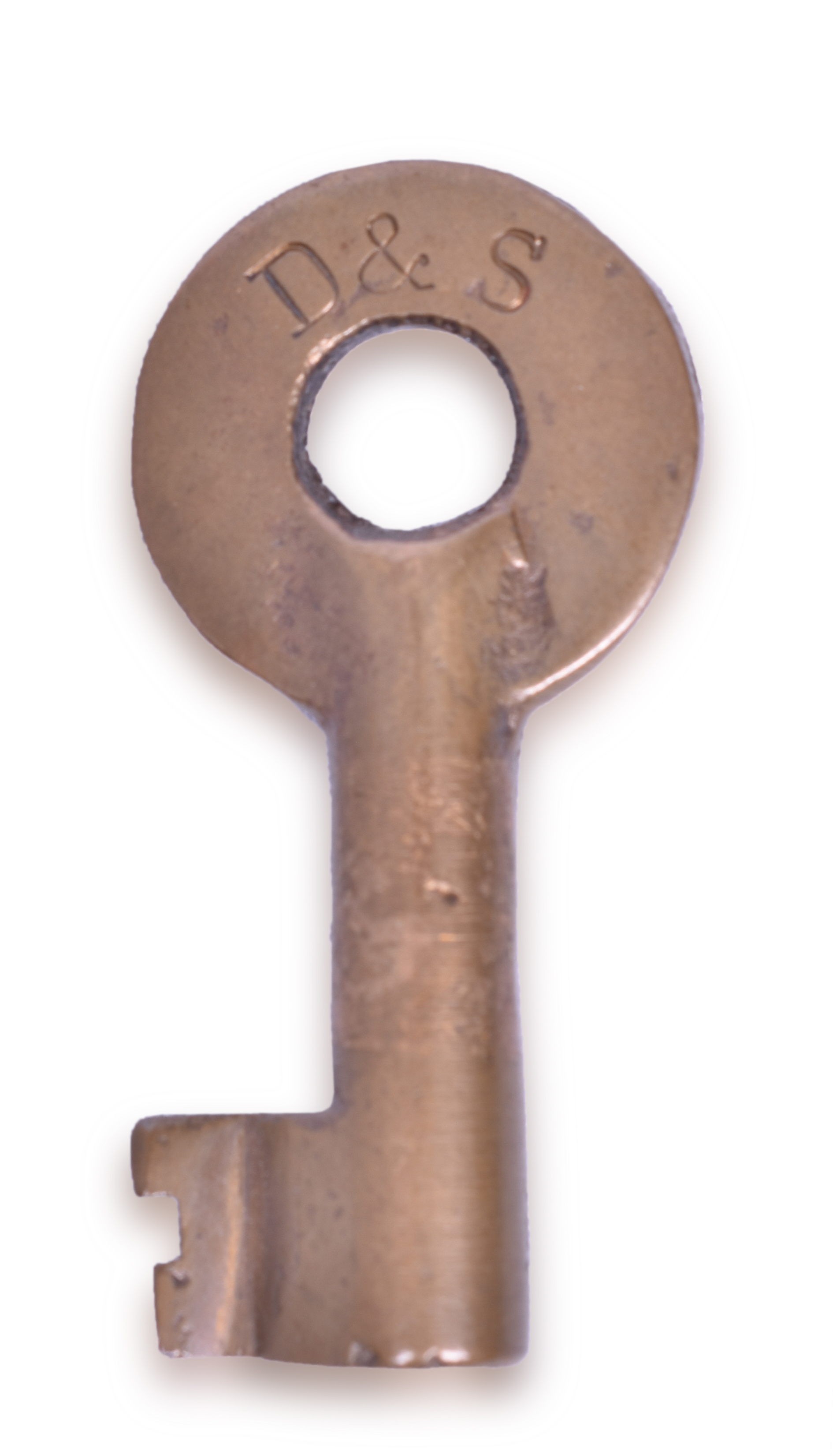 2134 - Durham and Southern Railroad Fraim Brass Key thumbnail