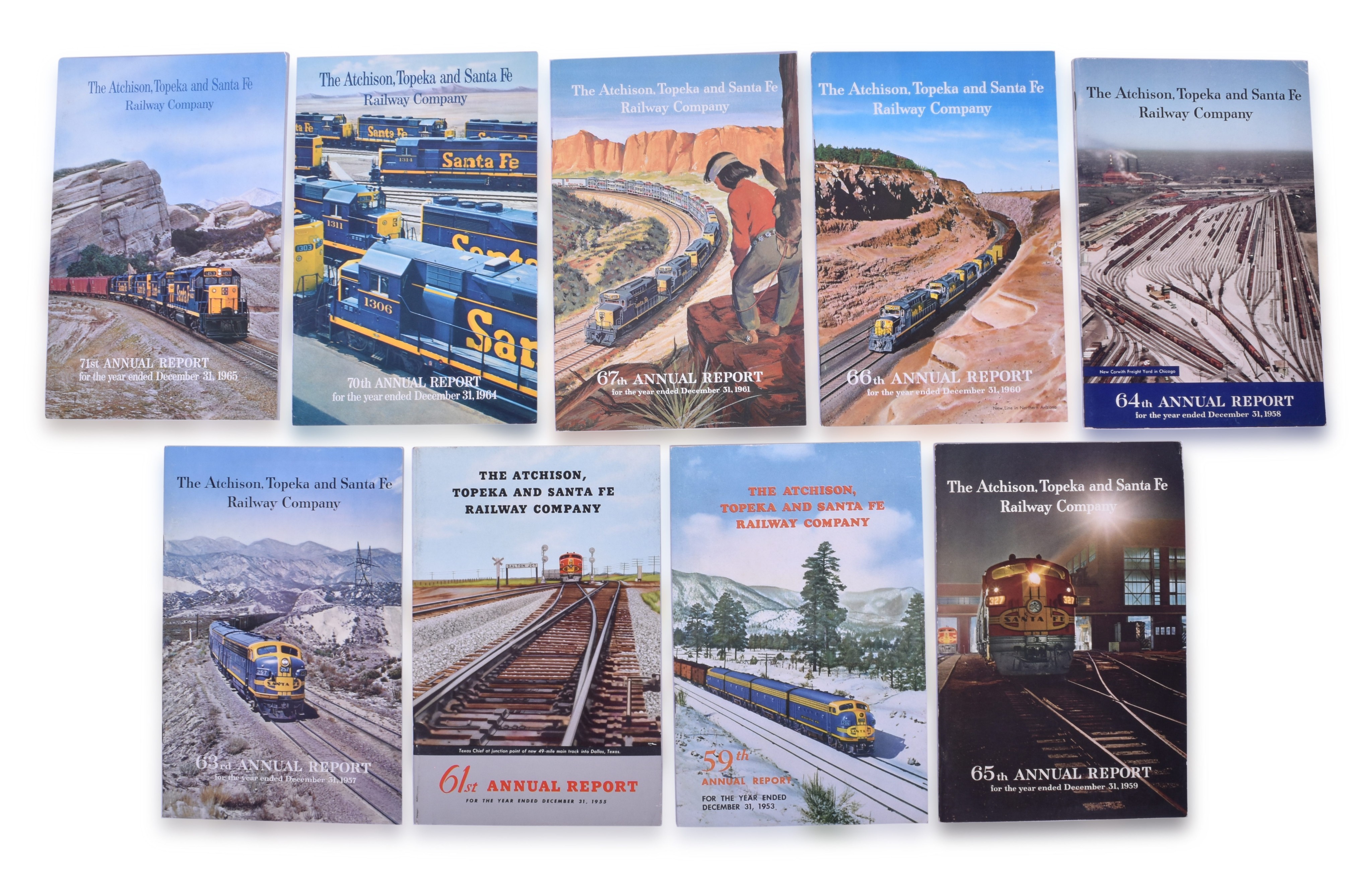 2137 - The Atchison, Topeka and Santa Fe Railway Company Annual Report Booklets thumbnail