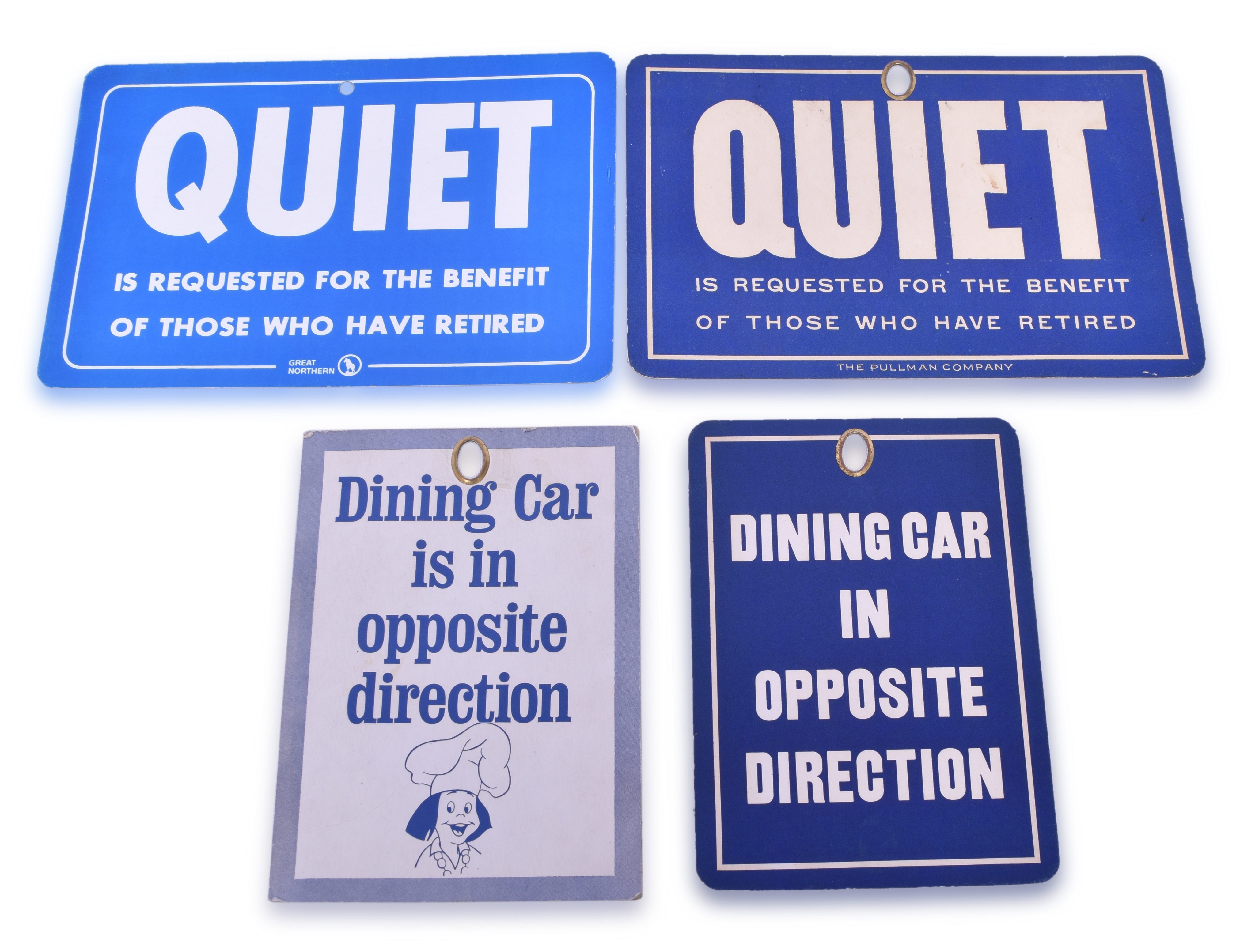 2157 - Pullman Car, Santa Fe, Great Northern Railroad & Dining and Sleeping Car Signage thumbnail