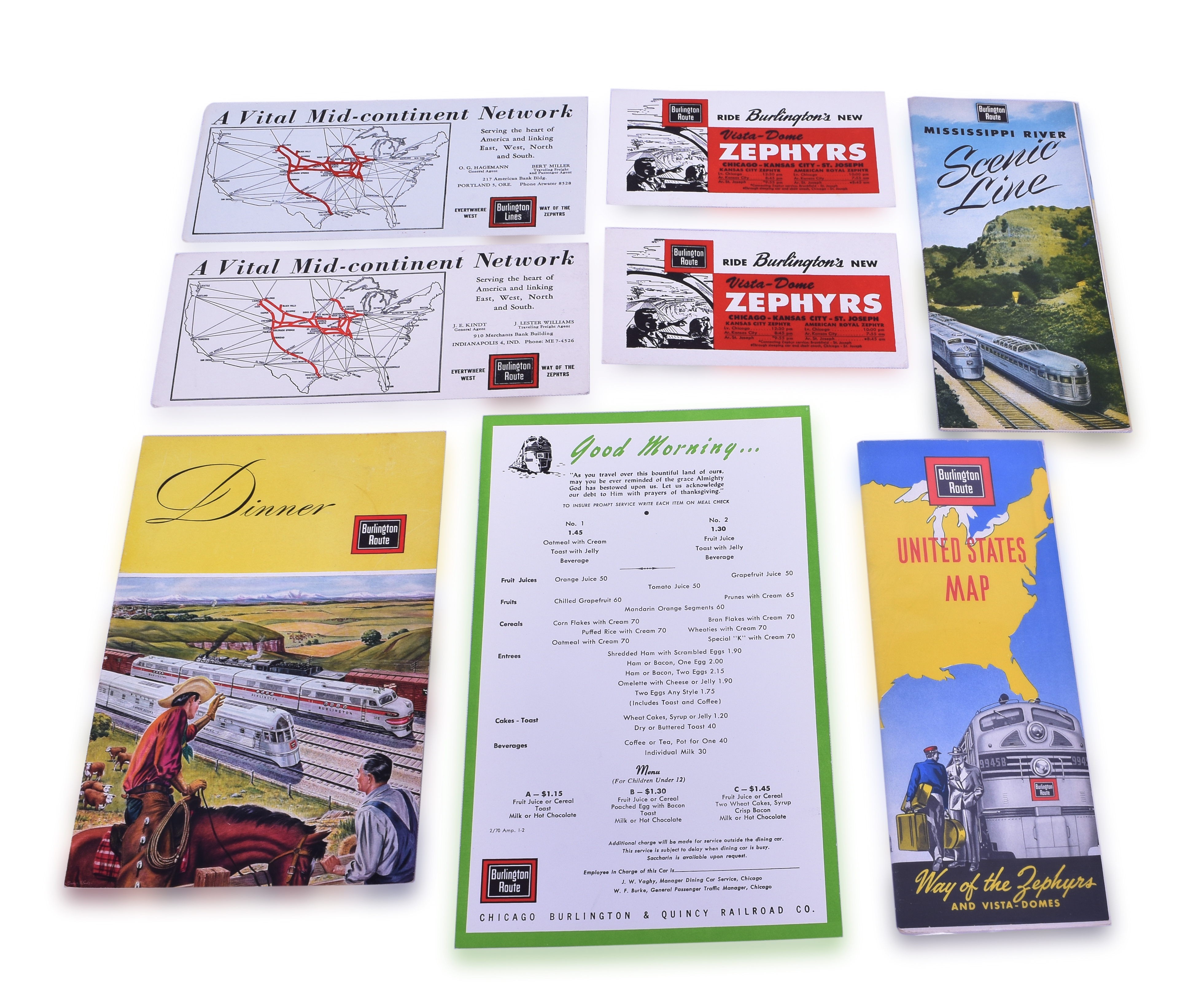 2179 - Burlington Route Railroad Brochures, Maps, Ink Blotters & Menus - 1950 Boy Scout National Jamboree thumbnail