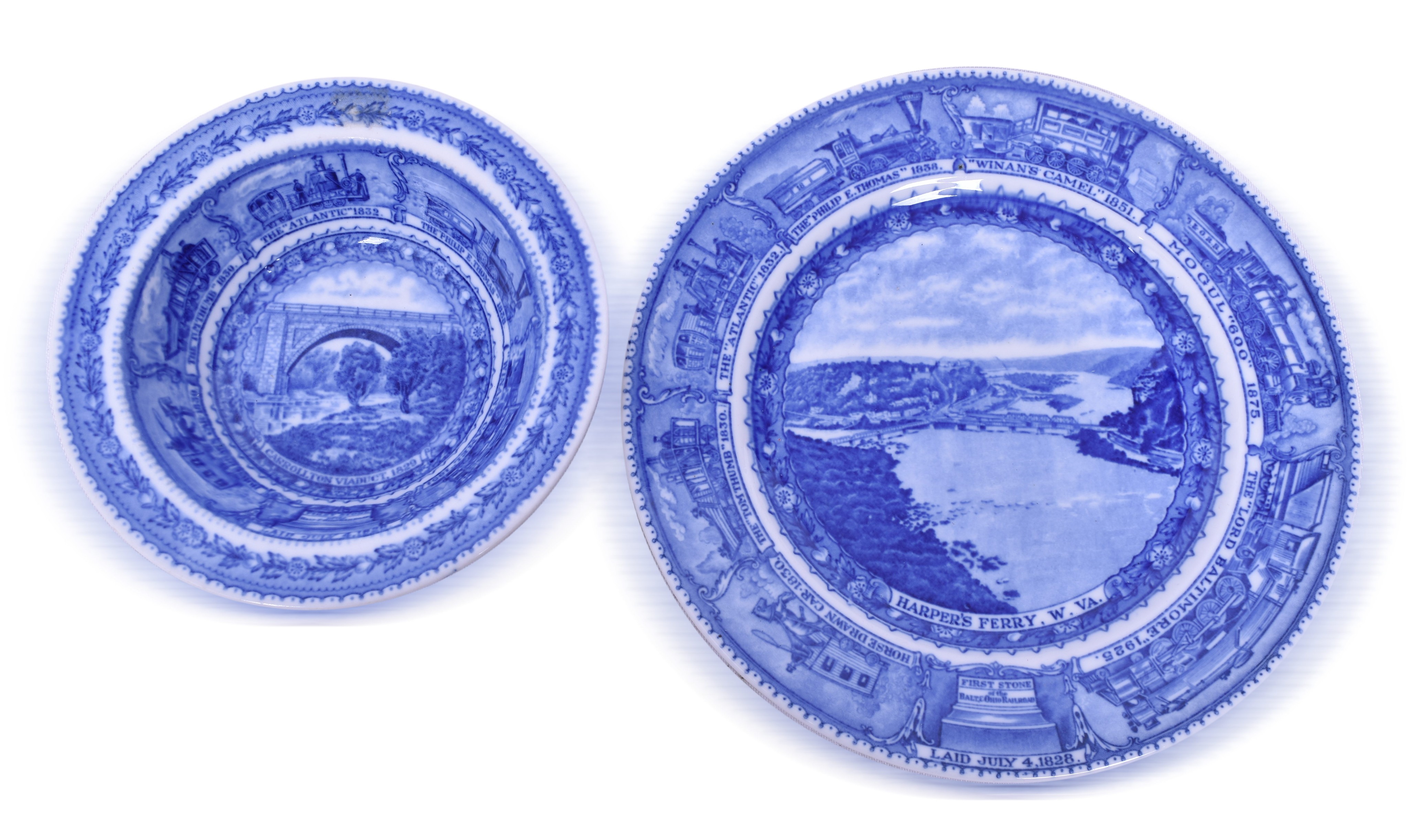 2191 - Scammell's Lamberton Baltimore & Ohio Railroad Plate & Bowl thumbnail