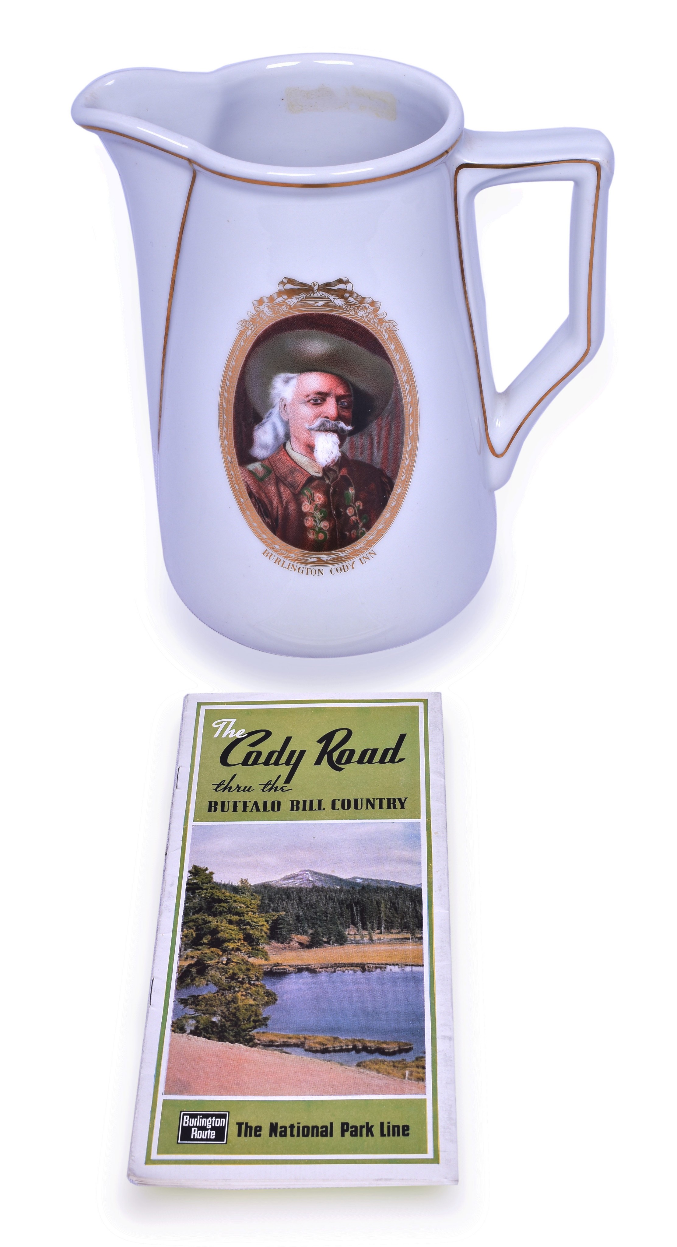 2199 - Bauscher Weiden China Chicago Burlington and Quincy Railroad Pitcher thumbnail