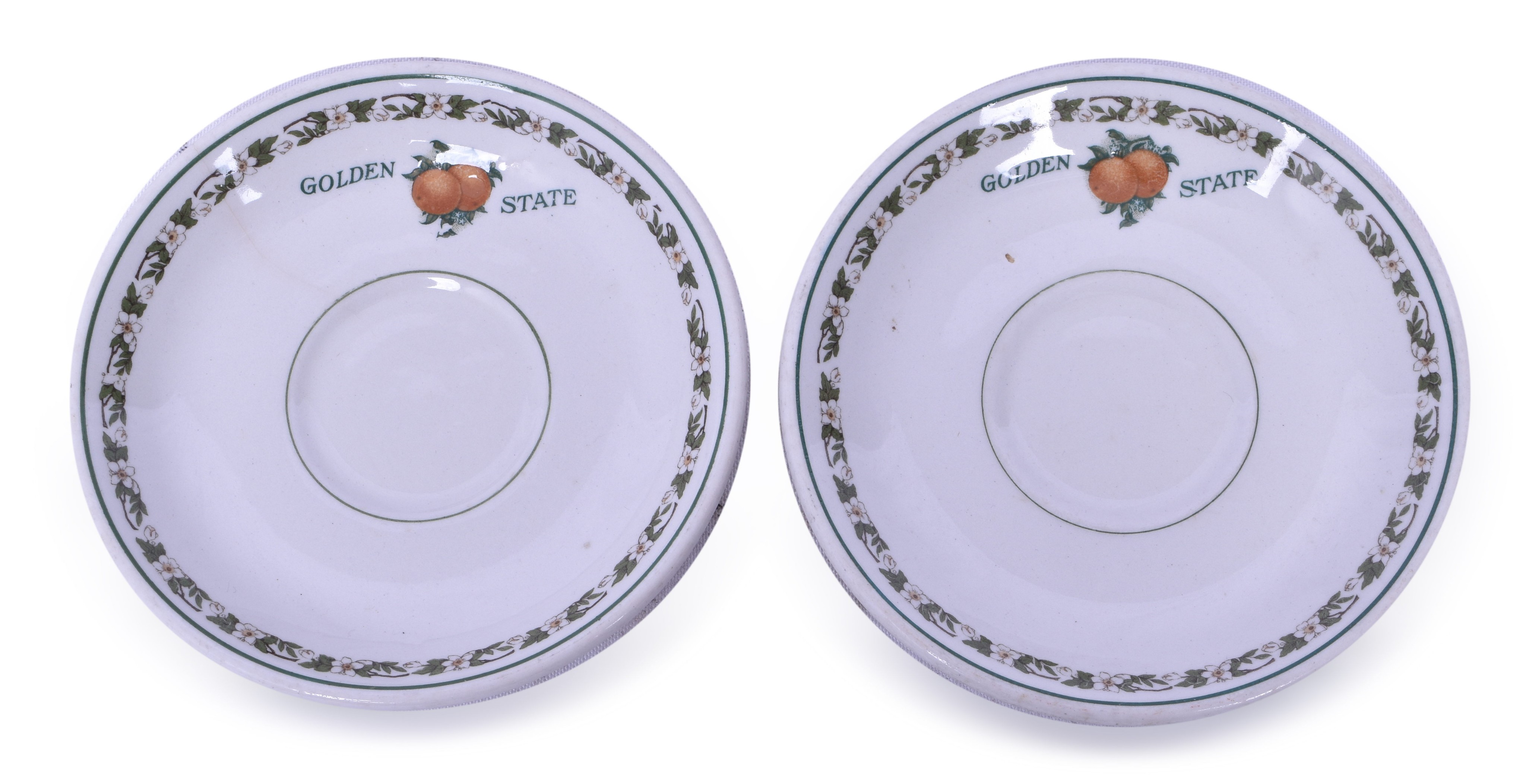 2205 - Albert Pick China Rock Island Southern & Pacific Railroad Golden State Saucers thumbnail