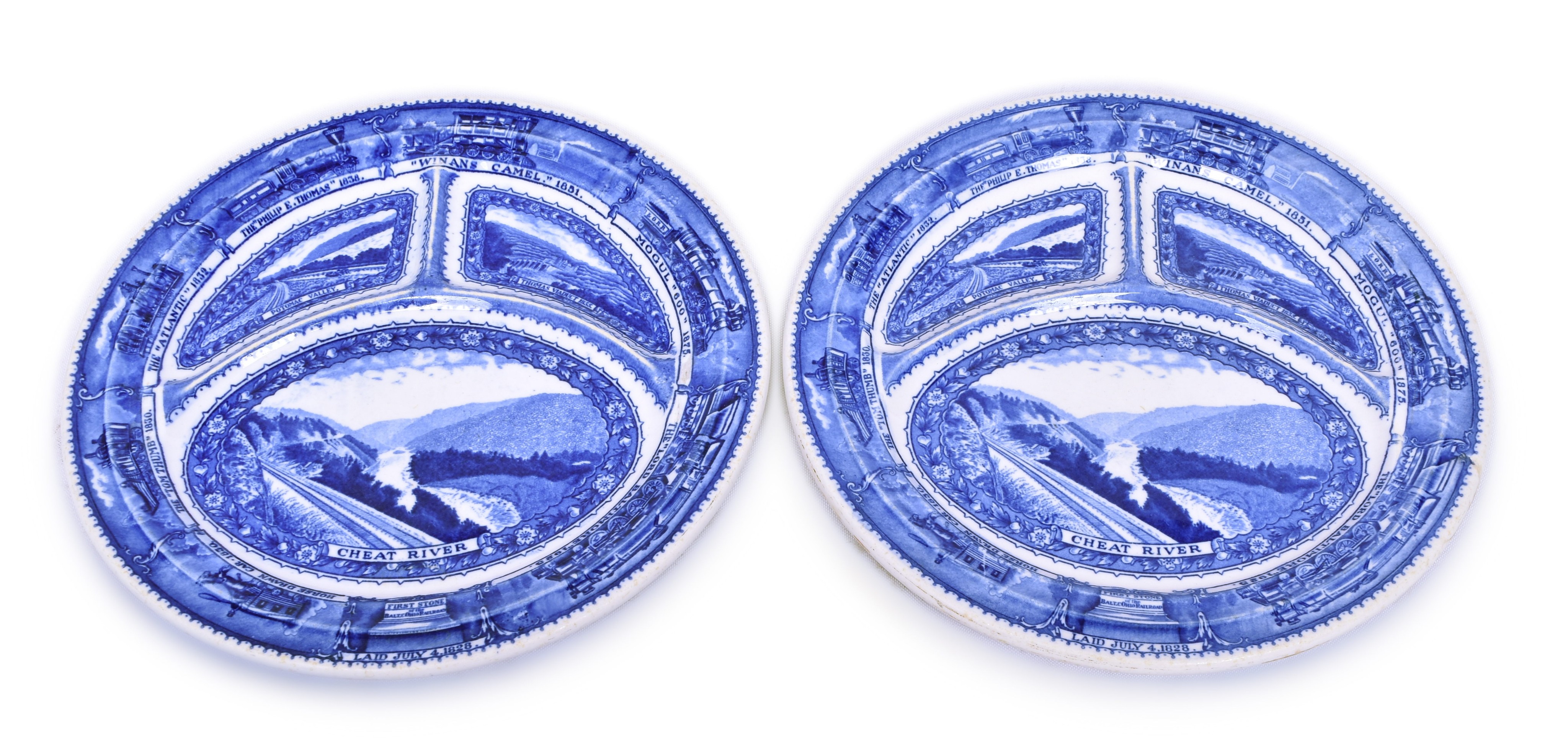 2211 - Scammell's Lamberton China Baltimore & Ohio Railroad Grill Plates thumbnail