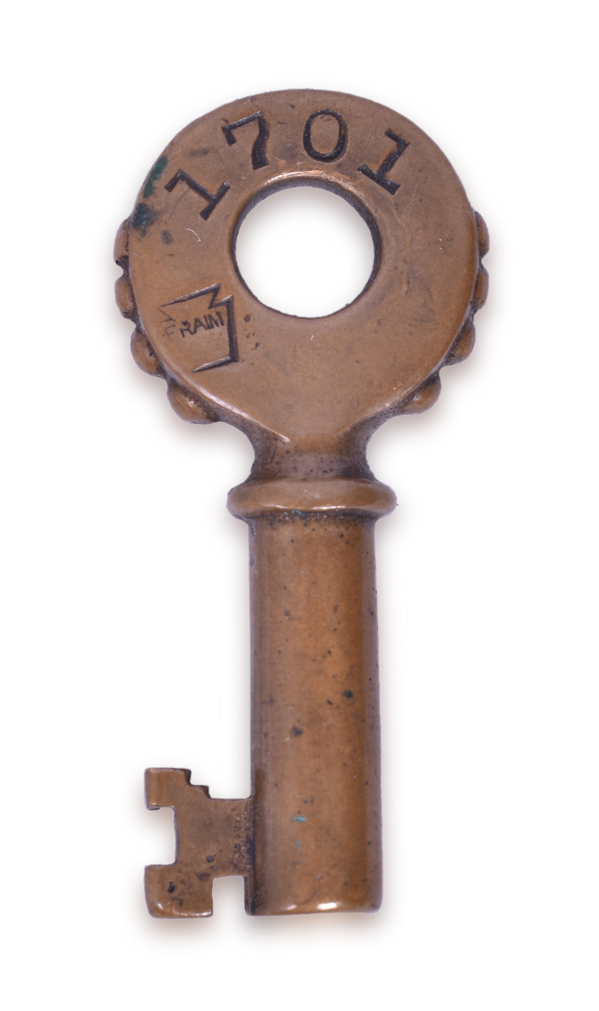 2218 - Pennsylvania Railroad Fraim Knobby Hilt Brass Key thumbnail