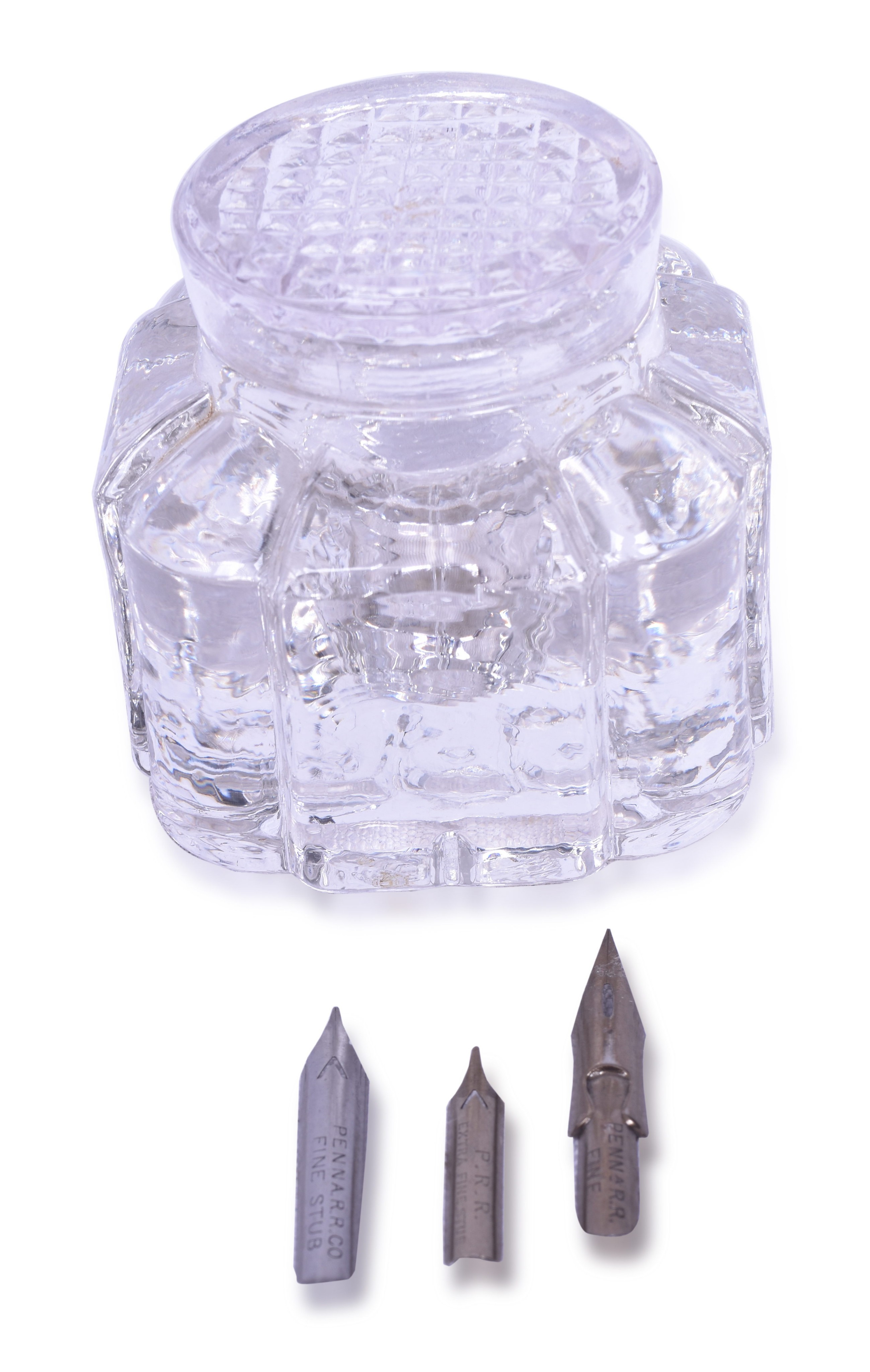 2277 - Pennsylvania Railroad Desk Ink Well & 3 Tips thumbnail