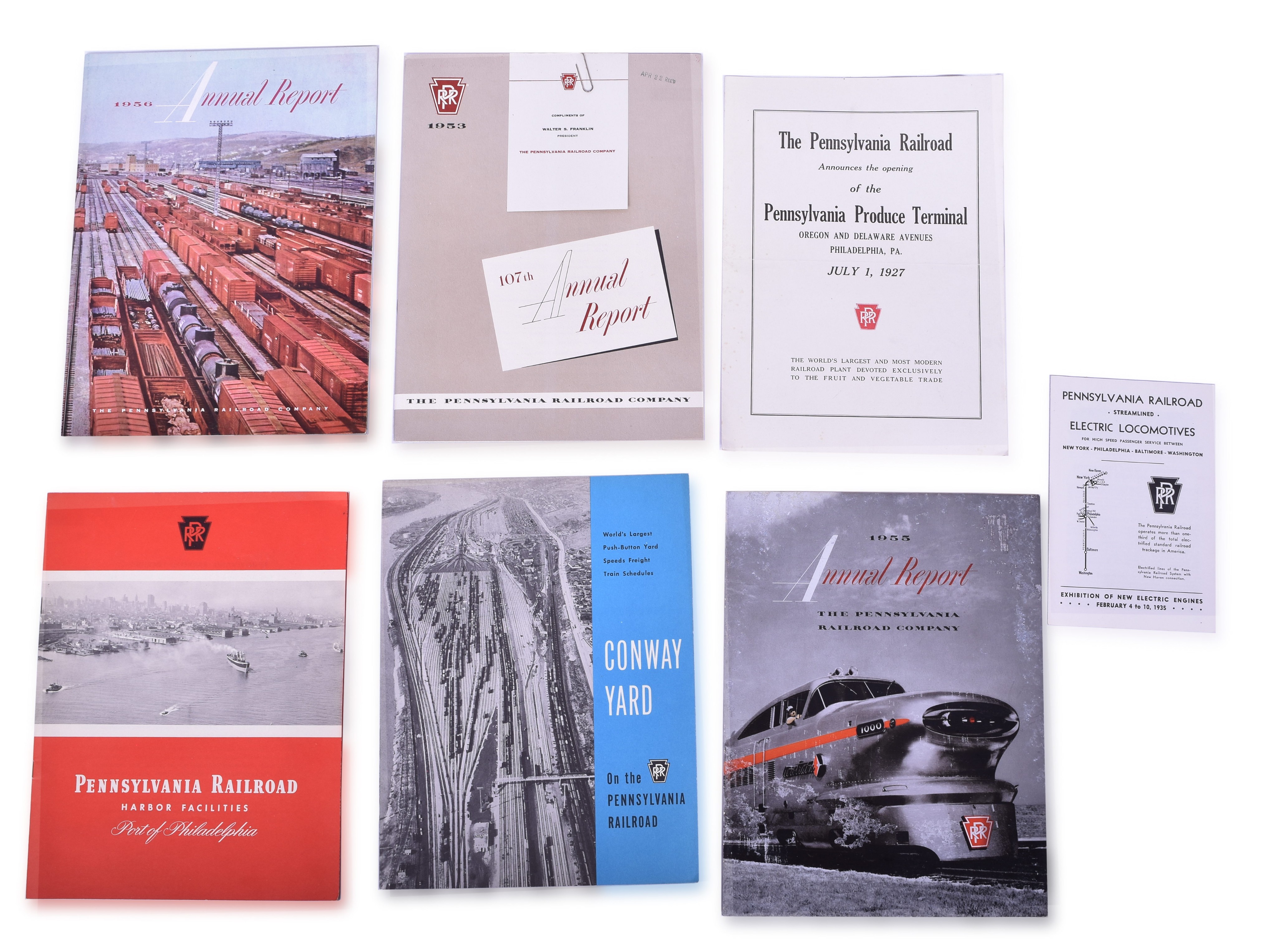 2298 - Pennsylvania Railroad Paper Group - Annual Reports, Produce Terminal, GG-1 Exhibition, etc. thumbnail